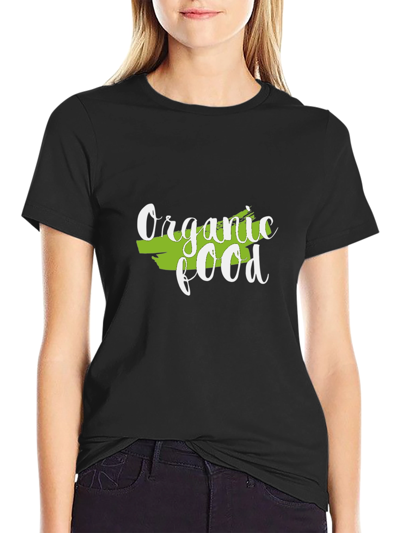 Black Organic Food Graphic Tee - Eco-Friendly Fashion view 2