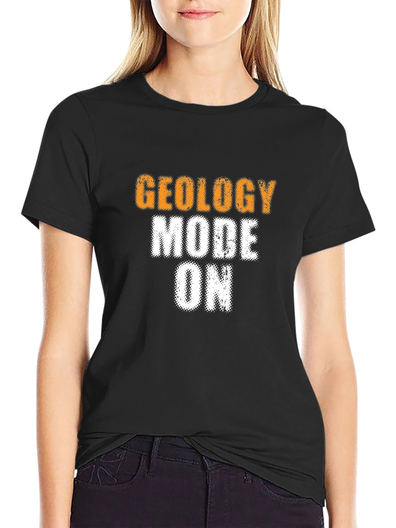 Black Geology Mode On Graphic Tee - Black view 2