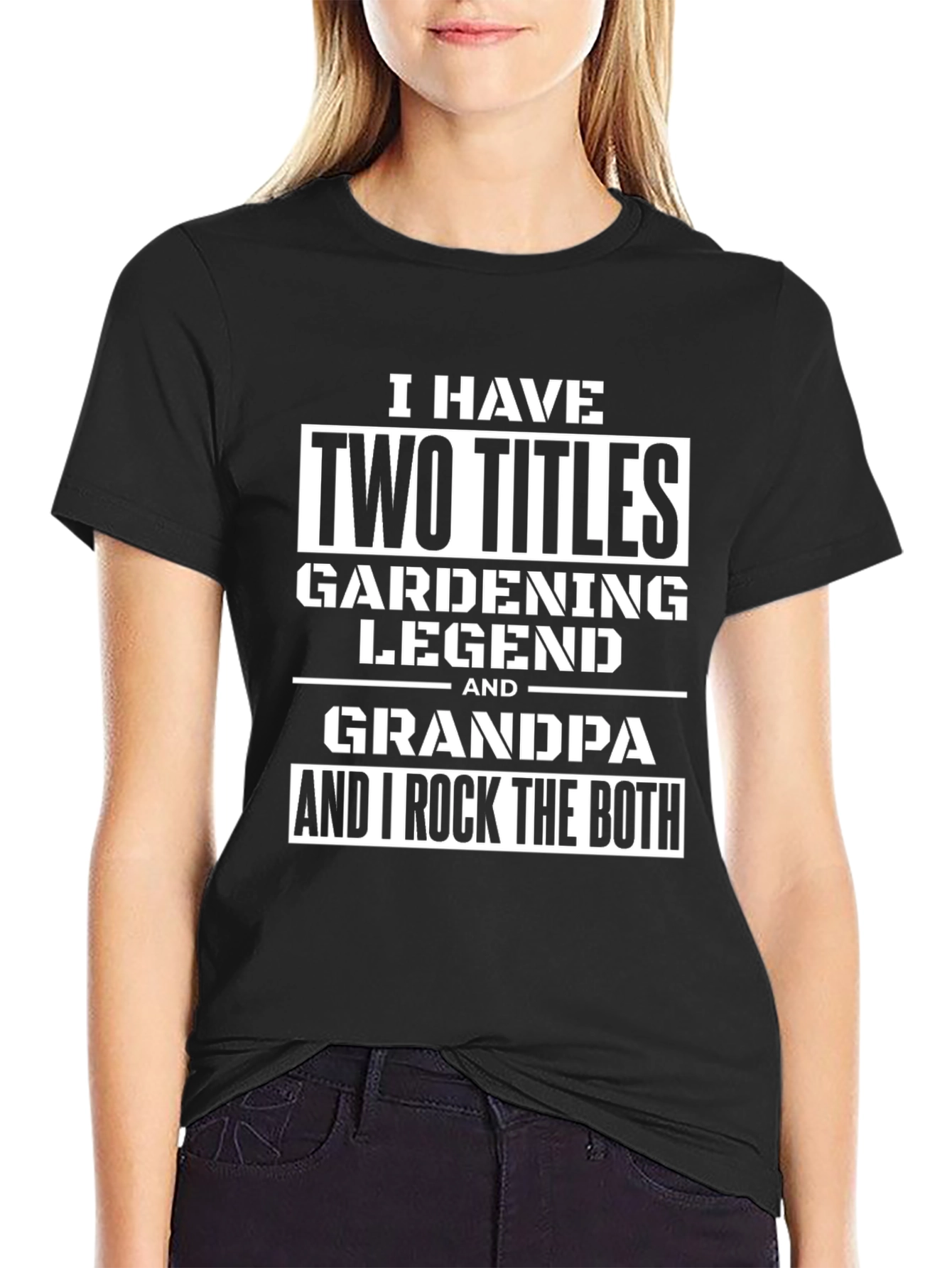 Black Gardening Legend Grandpa T-Shirt view 2