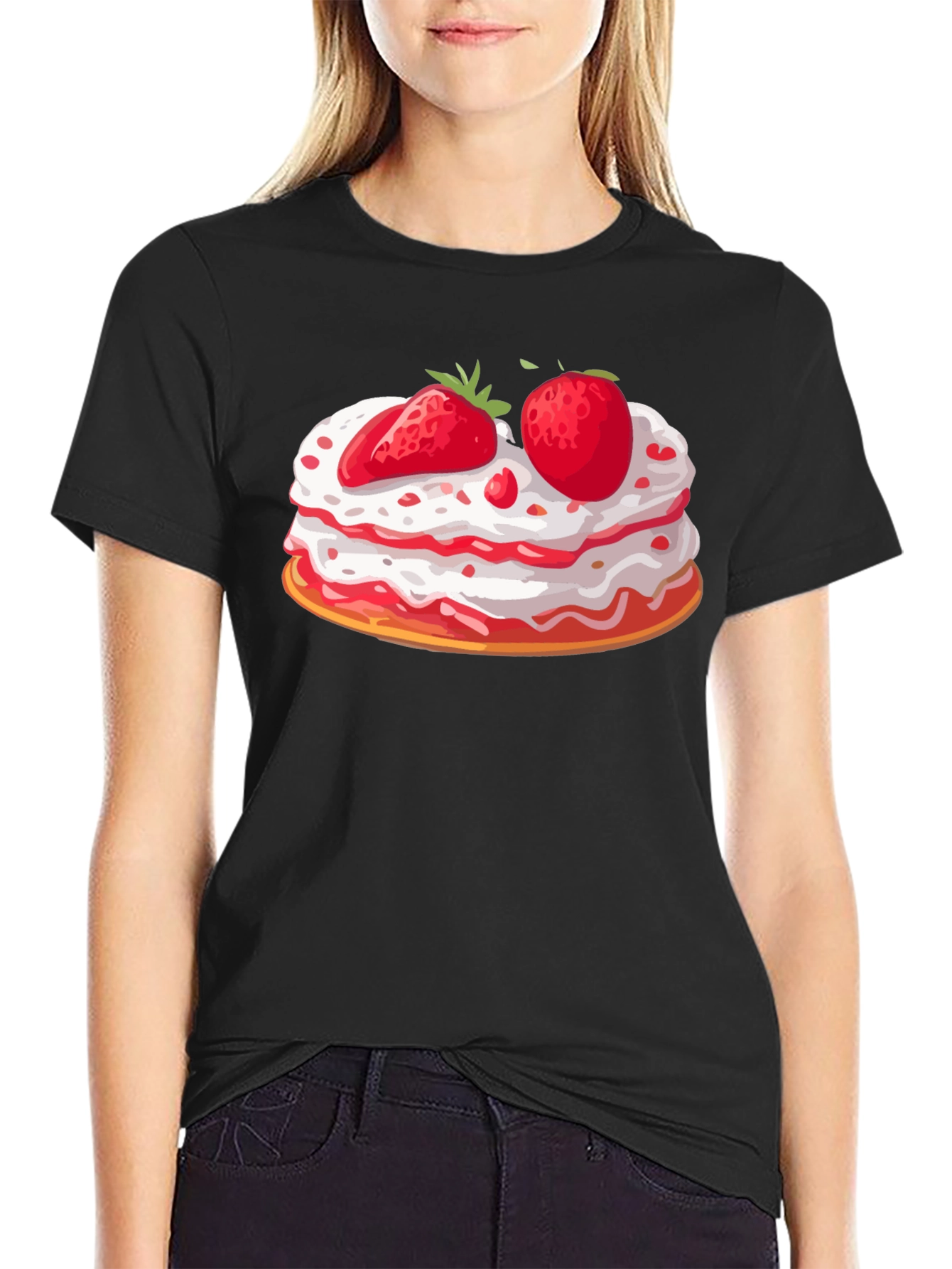 Black Strawberry Shortcake T-Shirt - Sweet Treat Tee view 2