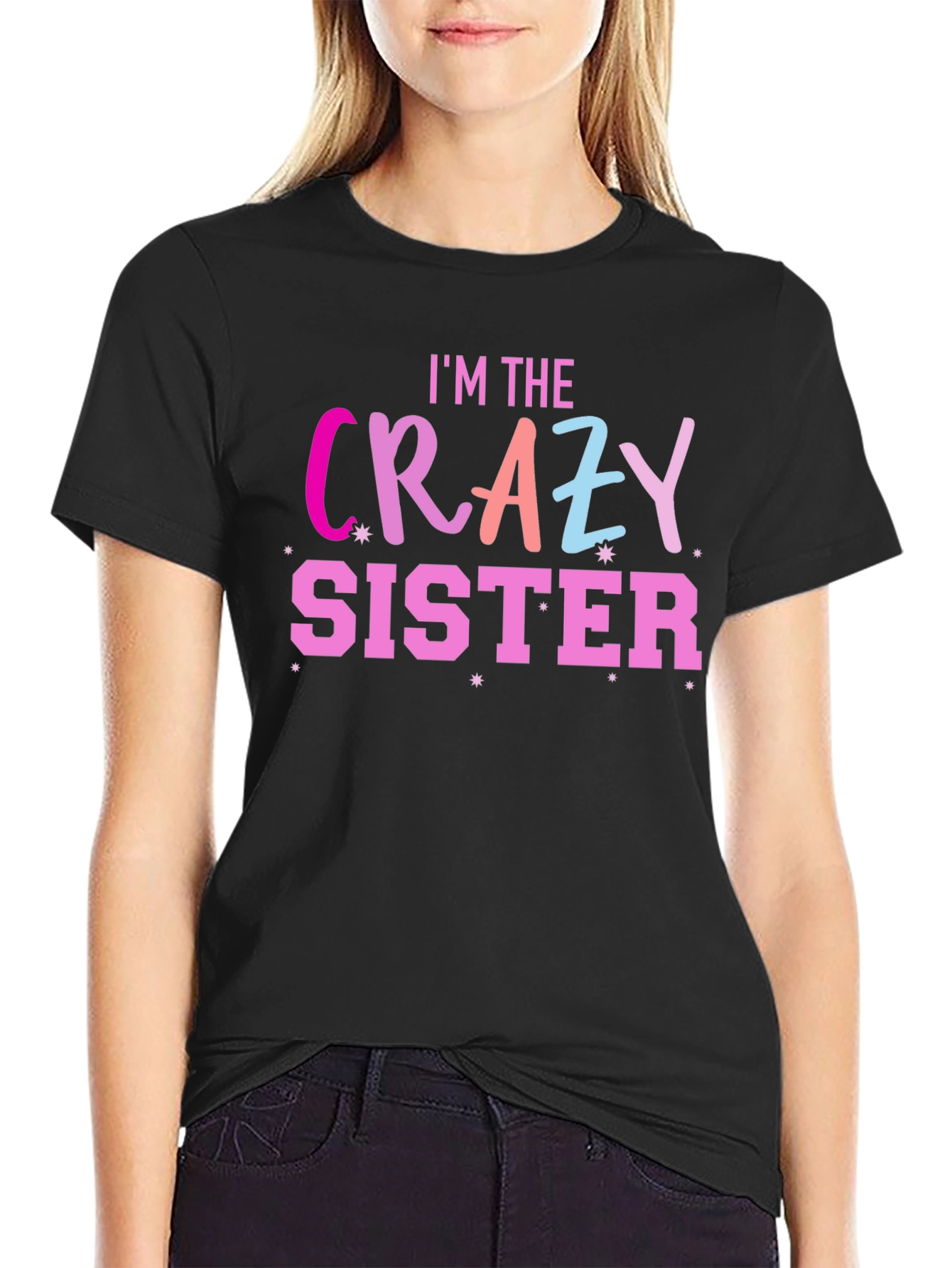 Black I'm the Crazy Sister T-Shirt view 2