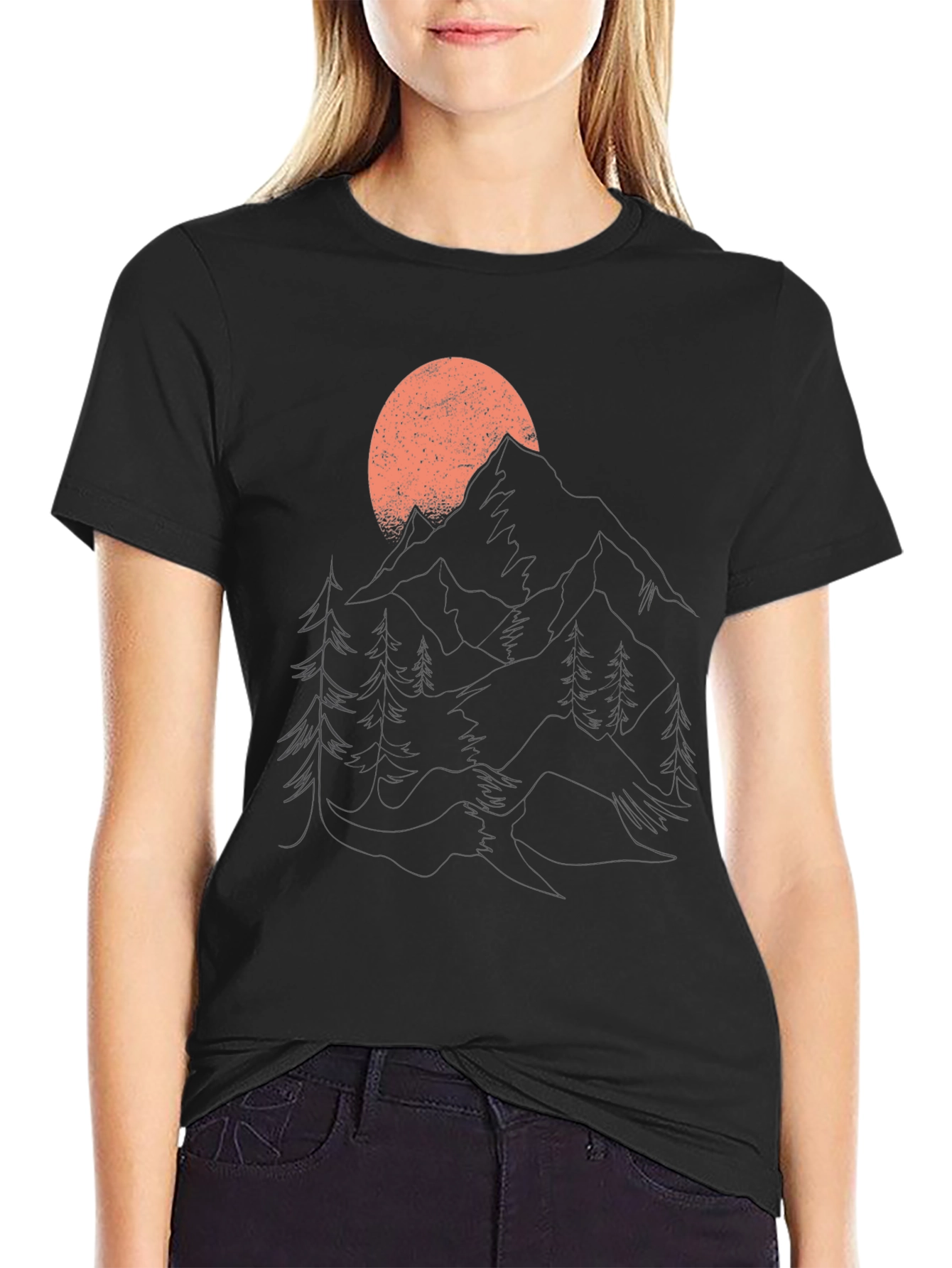 Black Mountain Sunset Graphic Tee - Nature Inspired Comfort view 2
