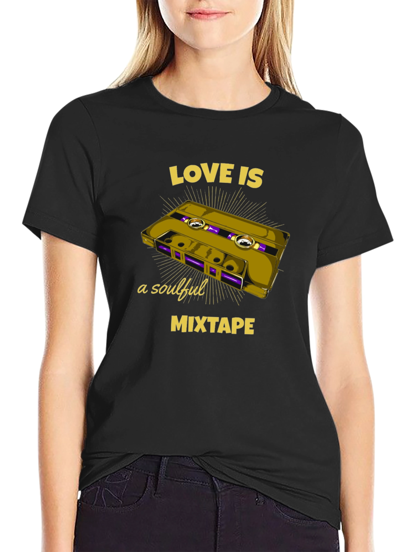 Black Love is a Soulful Mixtape Graphic Tee view 2