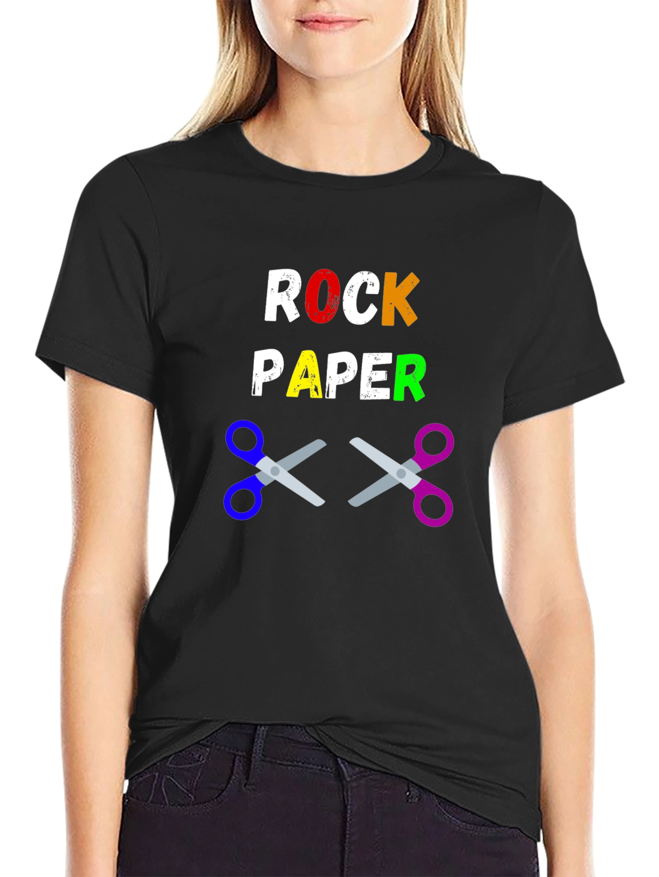 Black Rock Paper Scissors Graphic Tee view 2