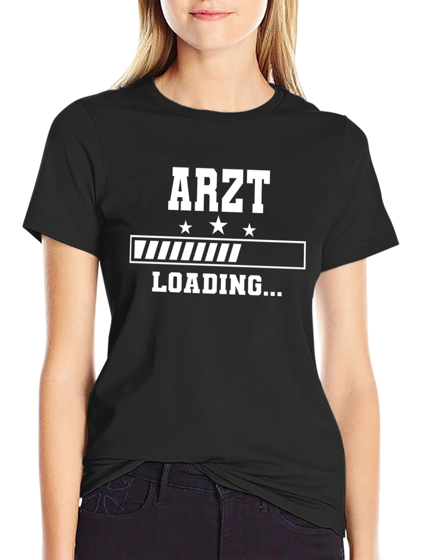 Black Arzt Loading Graphic T-Shirt view 2