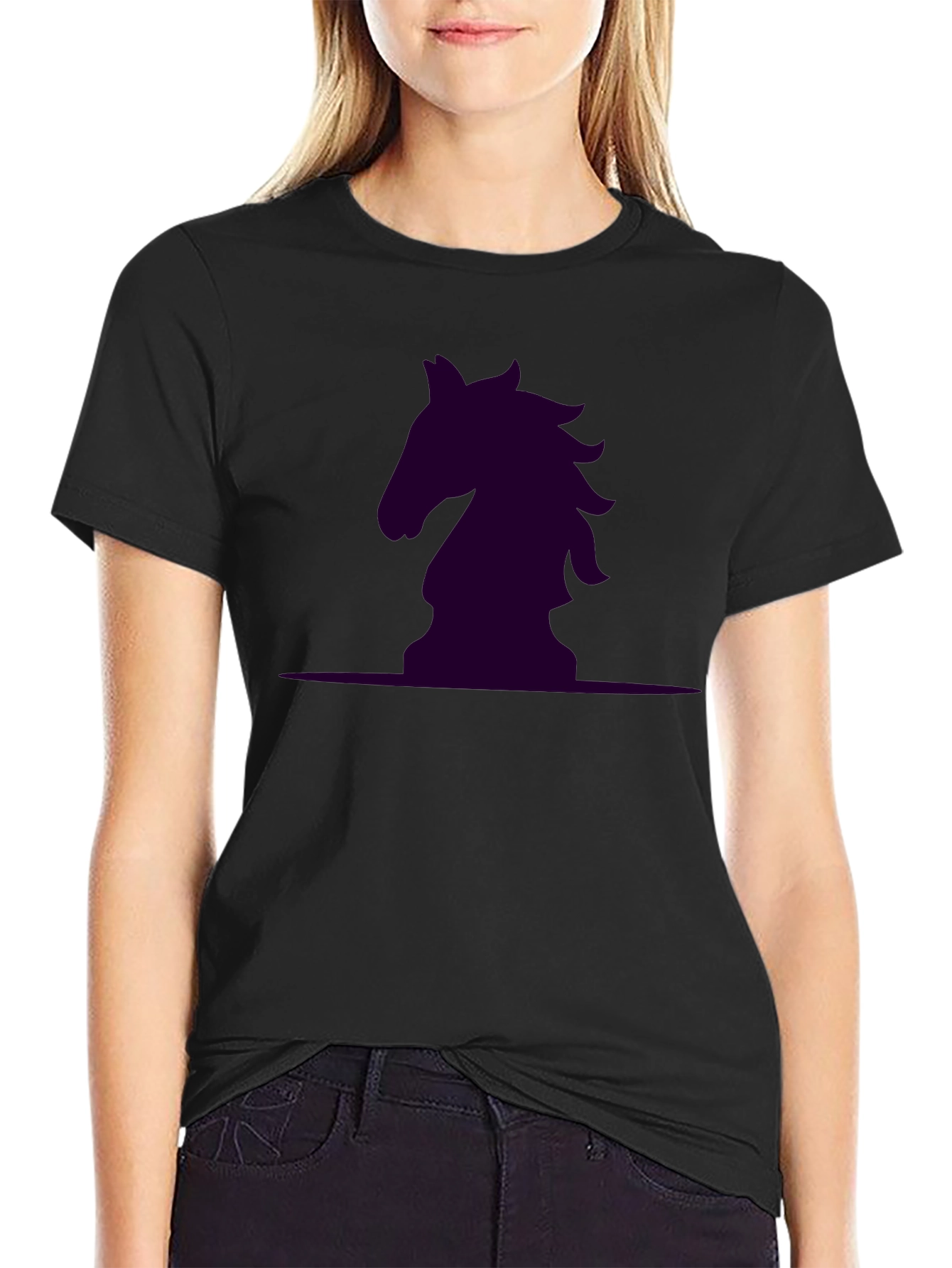 Black Chess Knight Graphic Tee - Stylish & Unique view 2