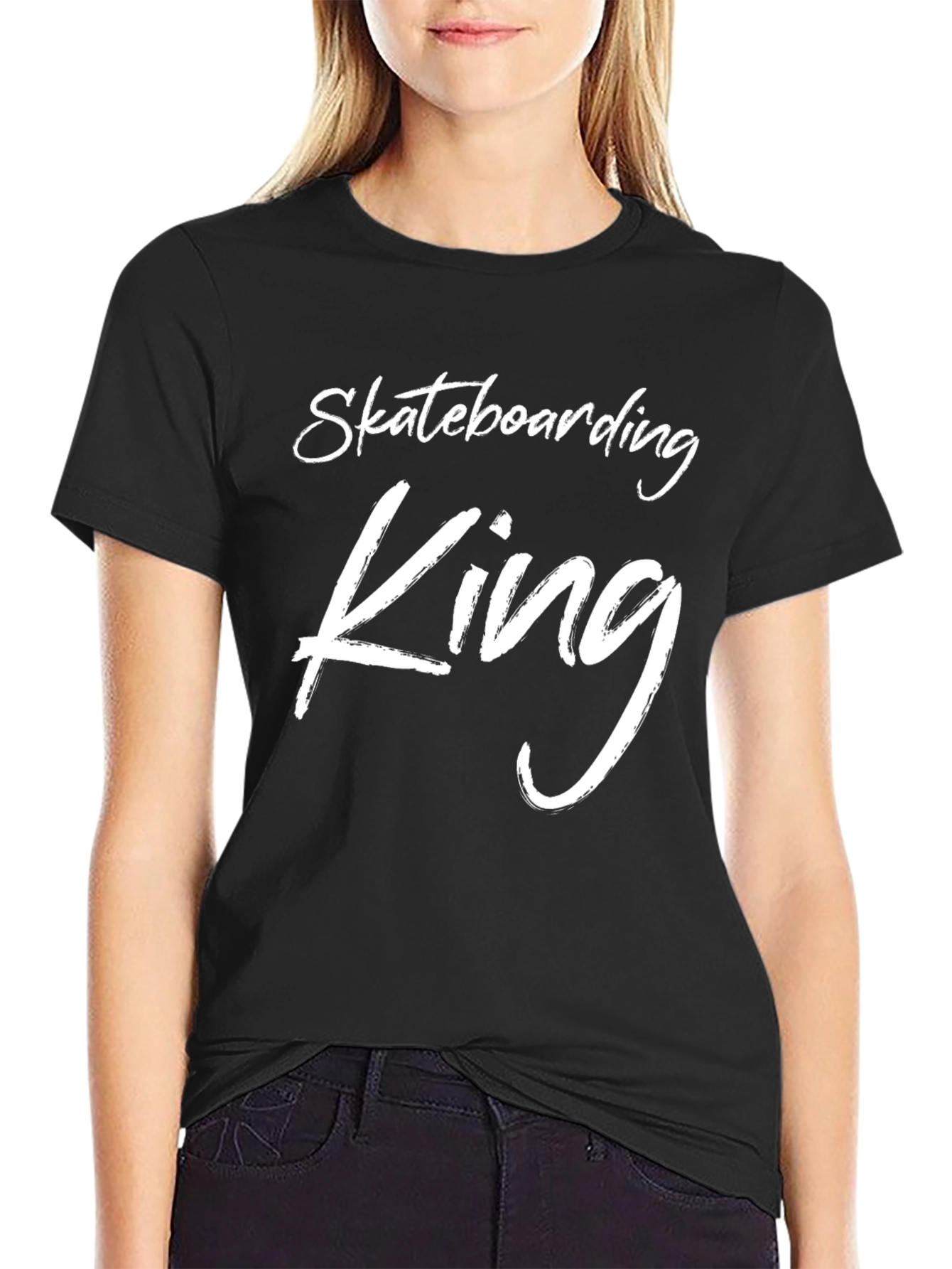 Black Skateboarding King Black T-Shirt view 2