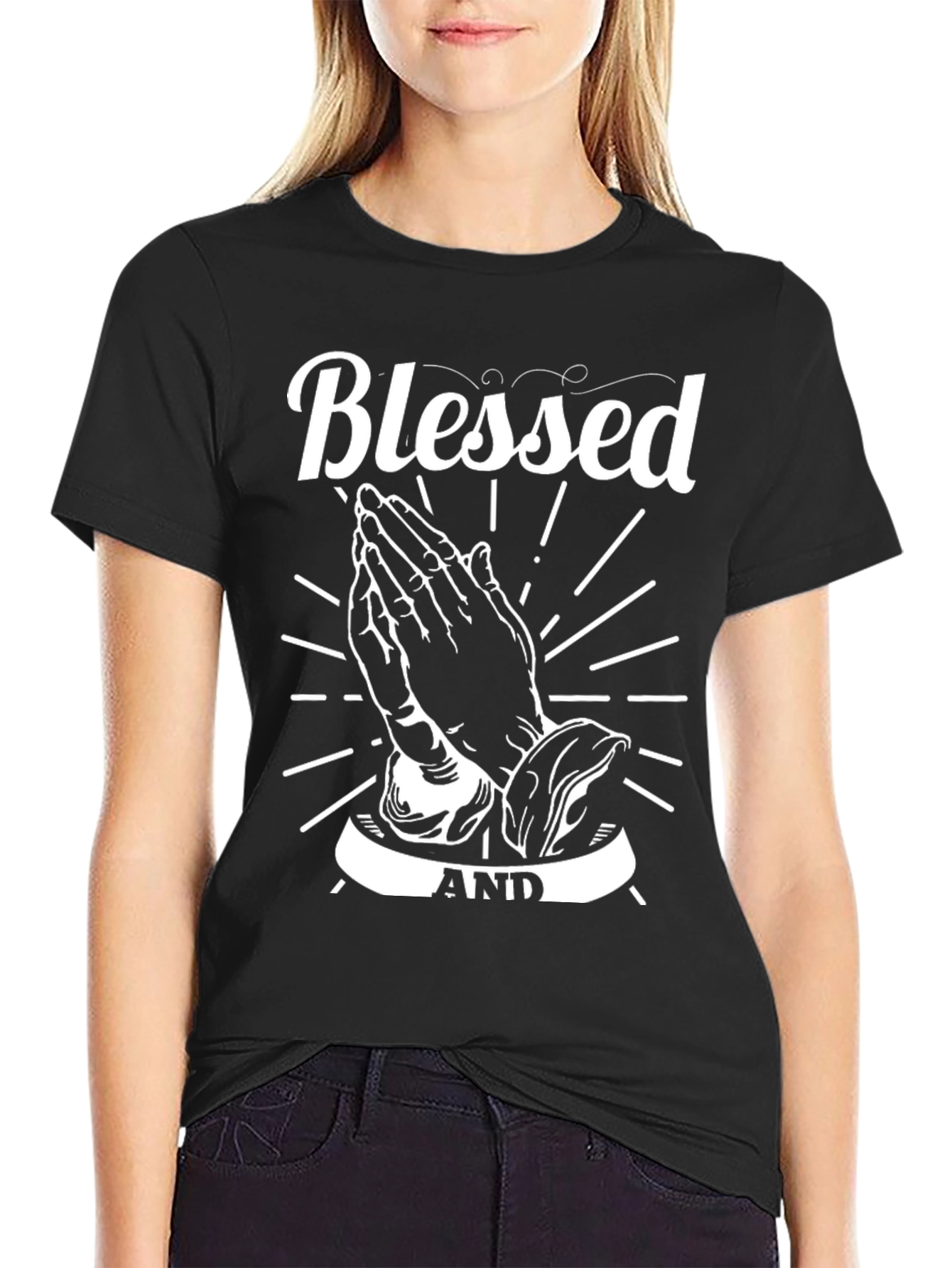 Black Blessed & Anointed Graphic Tee view 2