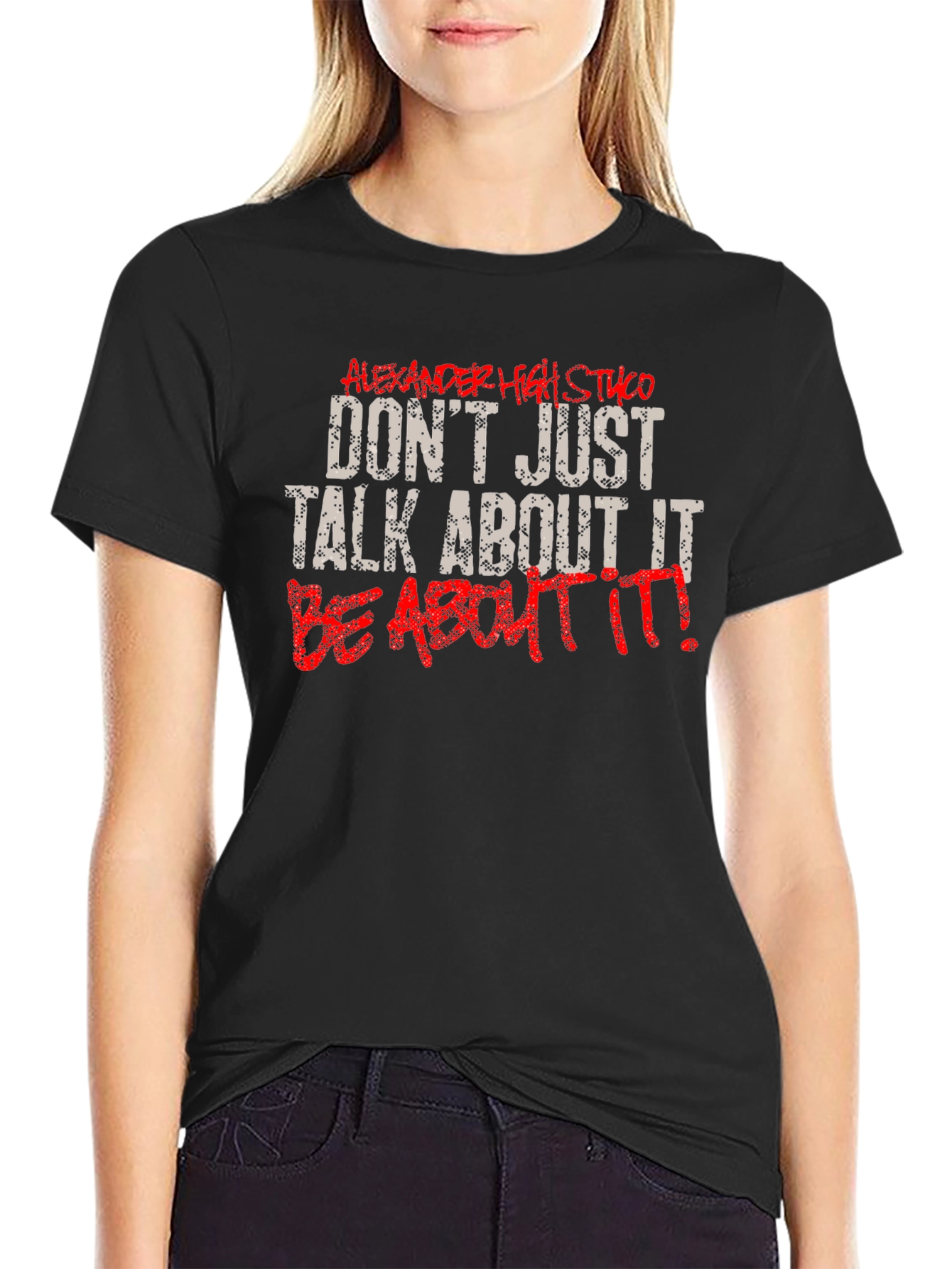 Black Motivational 'Be About It' Black Graphic Tee view 2
