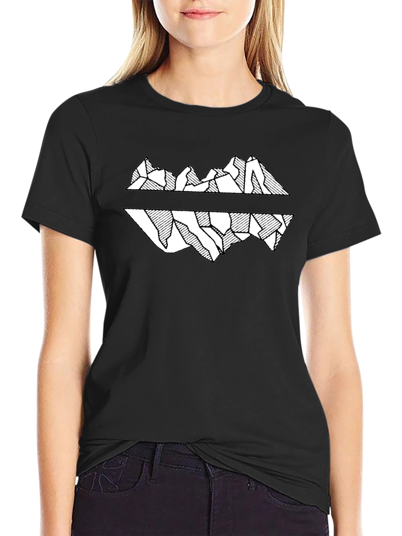 Black Mountain Reflection Graphic Tee - Black view 2