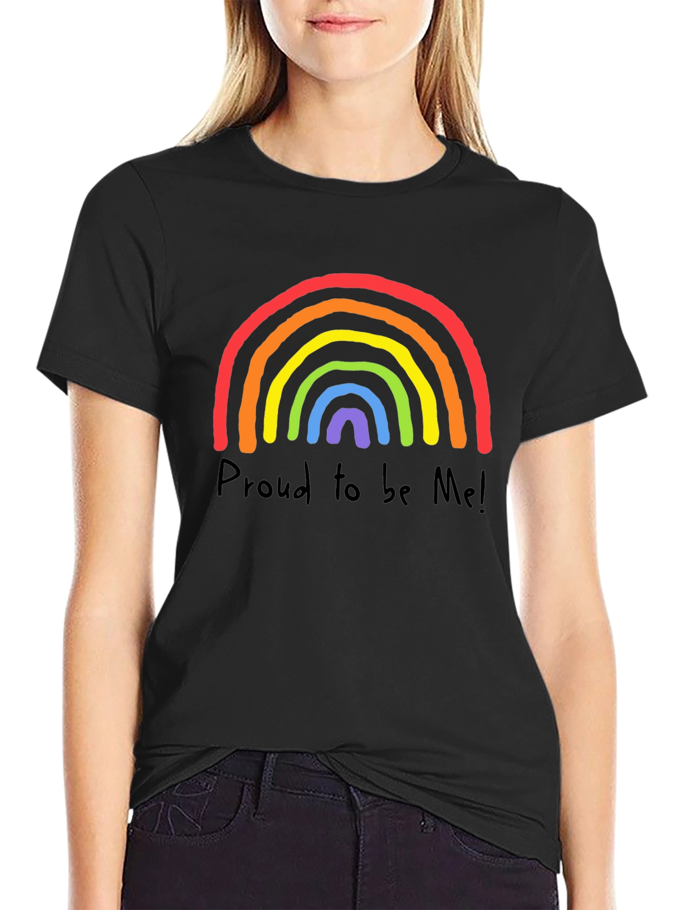 Pride Rainbow T-Shirt - Proud to be Me Graphic Tee - 2