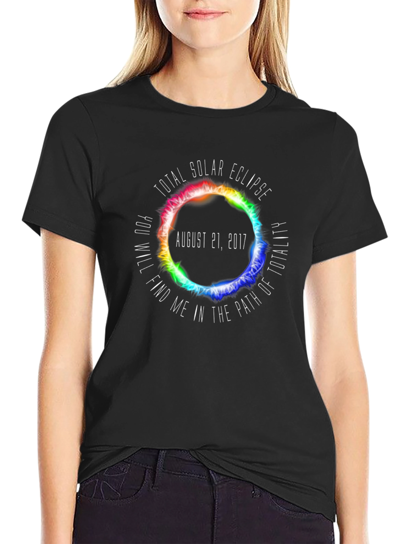 Black Total Solar Eclipse August 2017 T-Shirt view 2