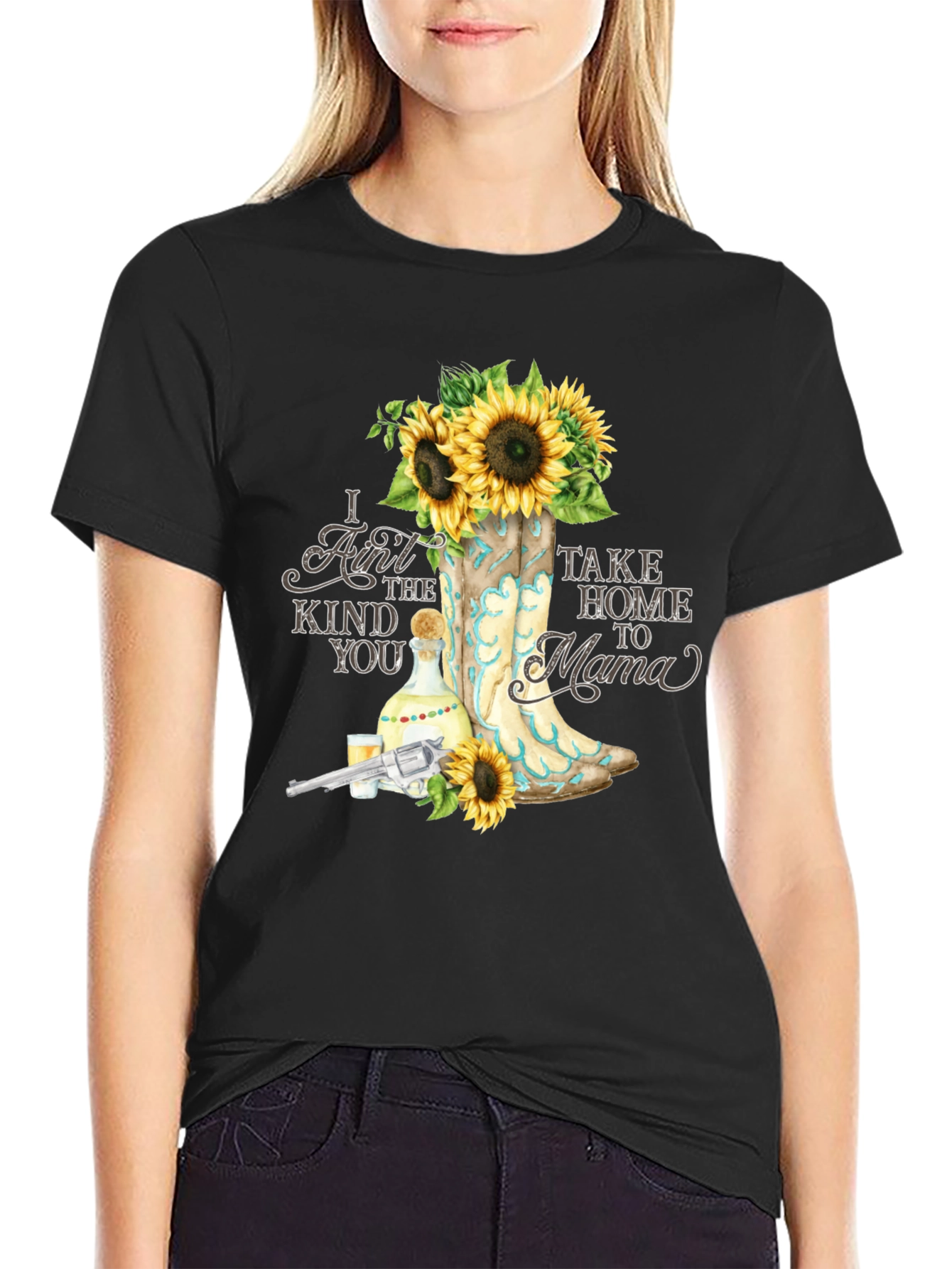 Black I Ain't the Kind You Take Home to Mama T-Shirt view 2