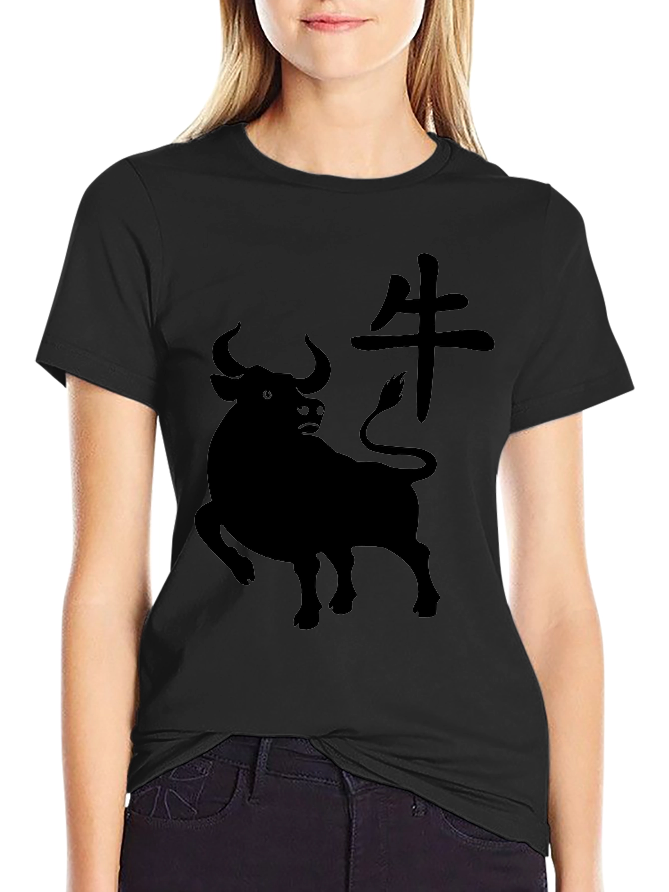Black Year of the Ox Black T-Shirt view 2