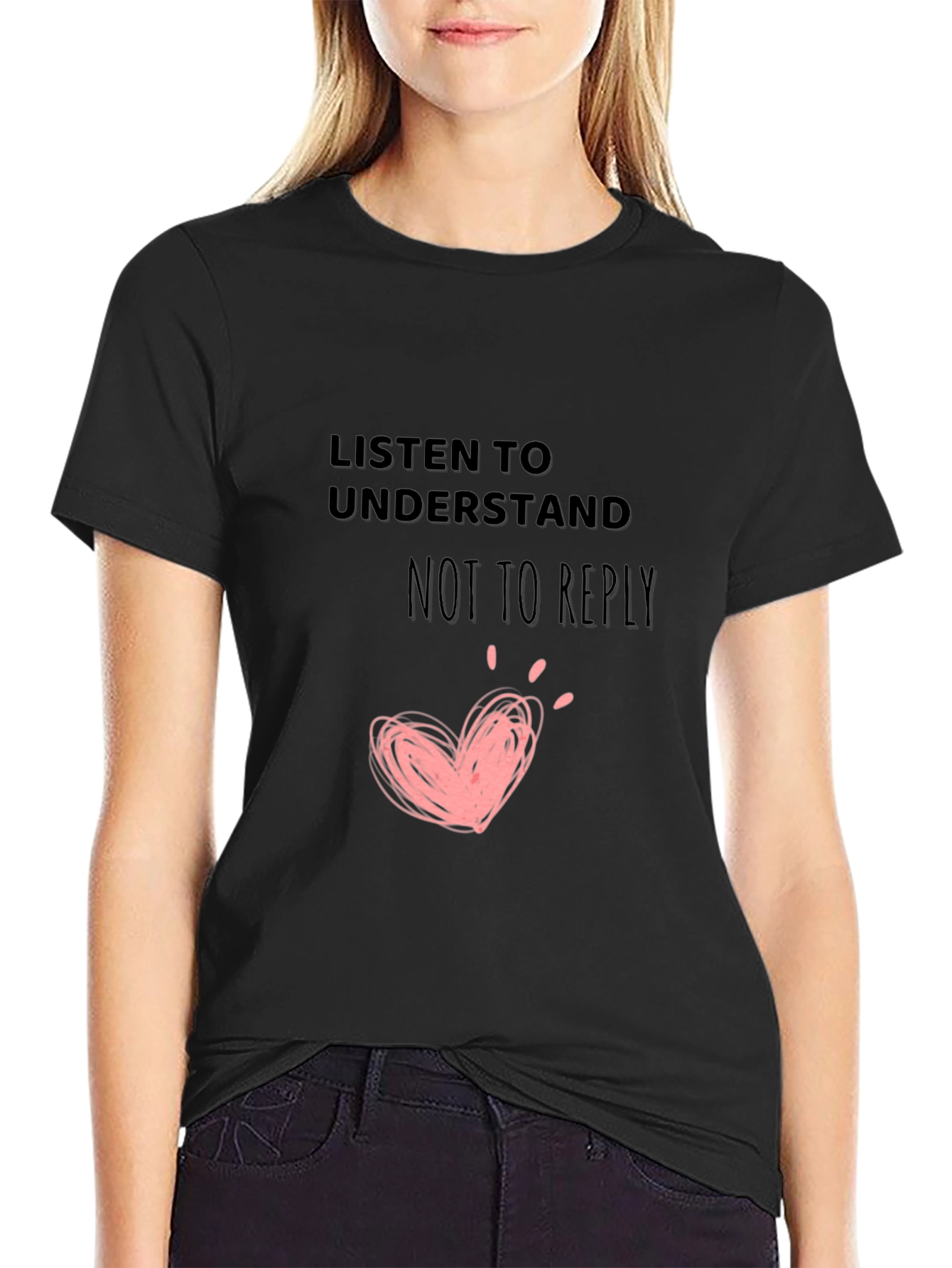 Black Listen To Understand Graphic T-Shirt view 2