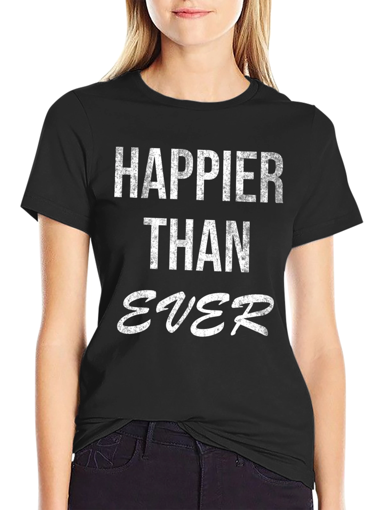 Black Happier Than Ever Graphic Tee view 2