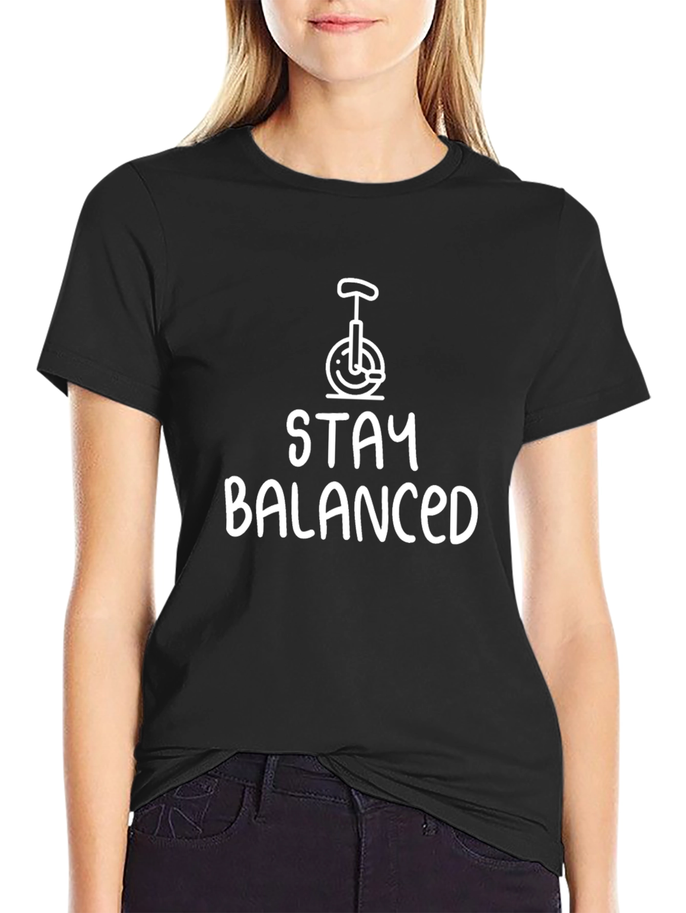 Black Stay Balanced Black Tee view 2