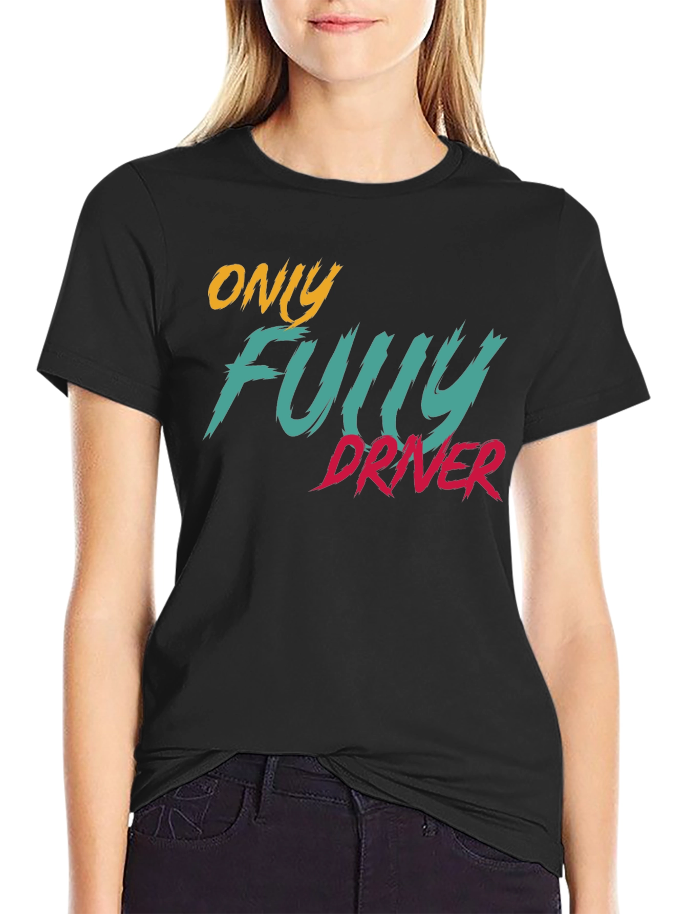 Black Only Fully Driver T-Shirt - Stylish & Comfortable view 2