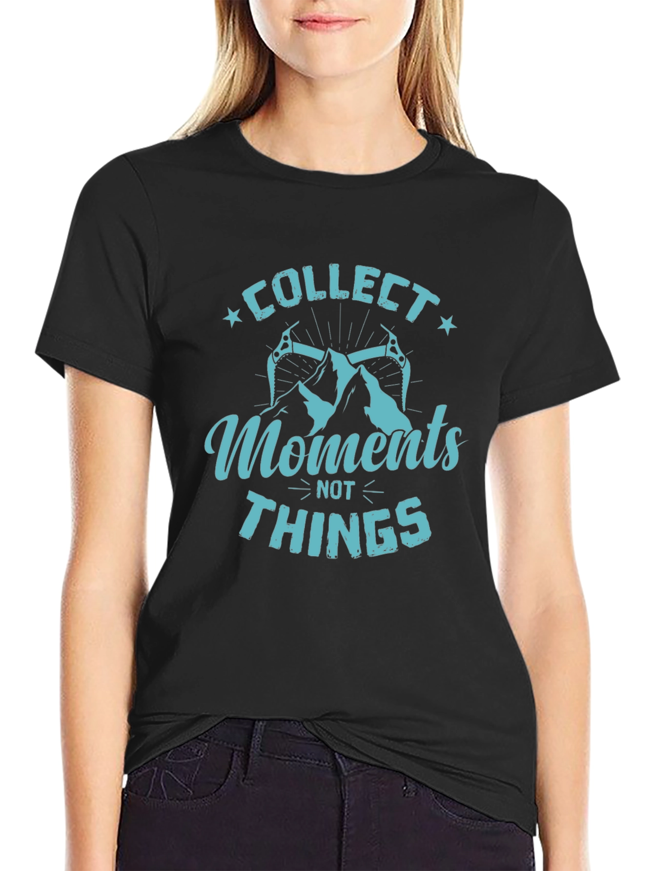 Black Collect Moments Not Things Black Graphic Tee view 2