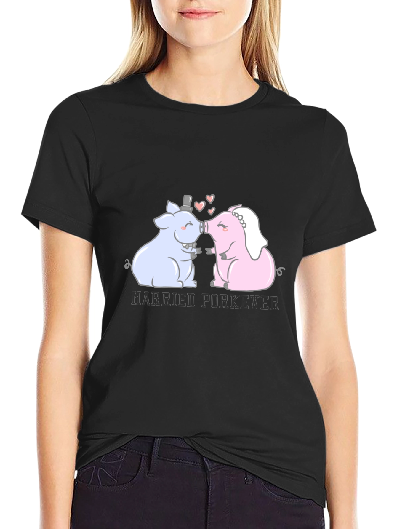 Black Married Porkever T-Shirt view 2