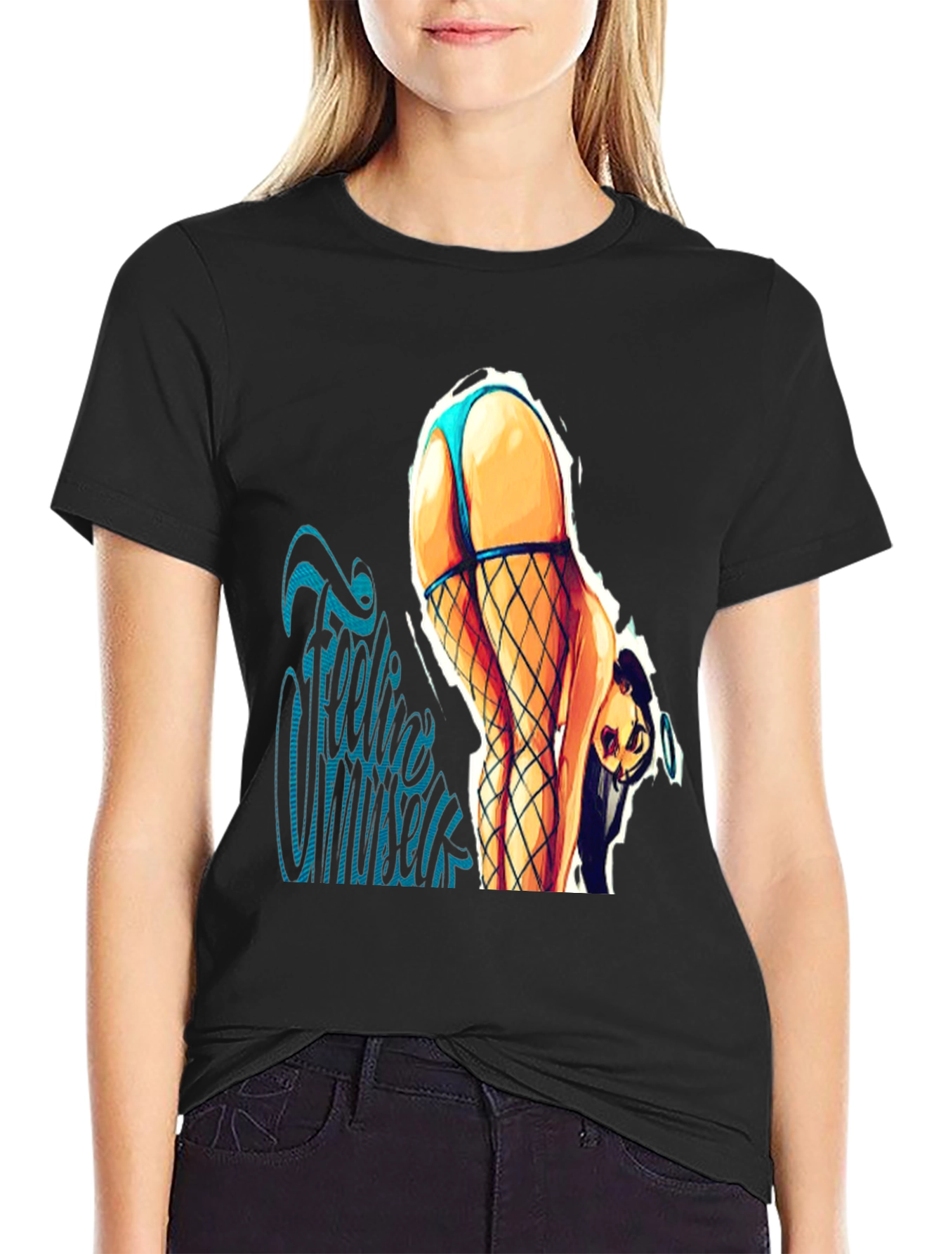 Black Feelin' Myself Graphic Tee - Black view 2