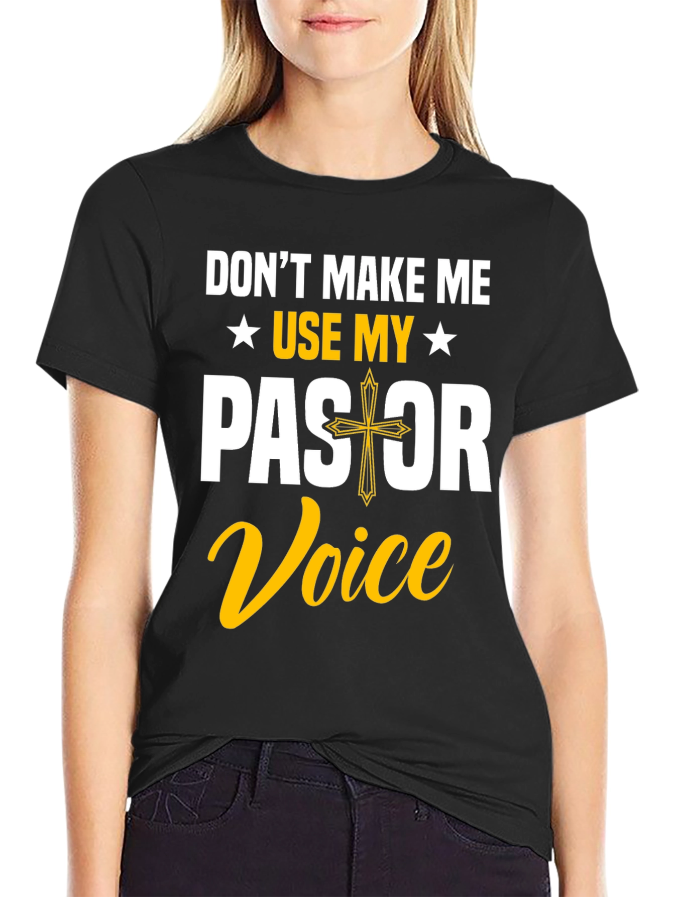 Black Pastor Voice Graphic T-Shirt view 2