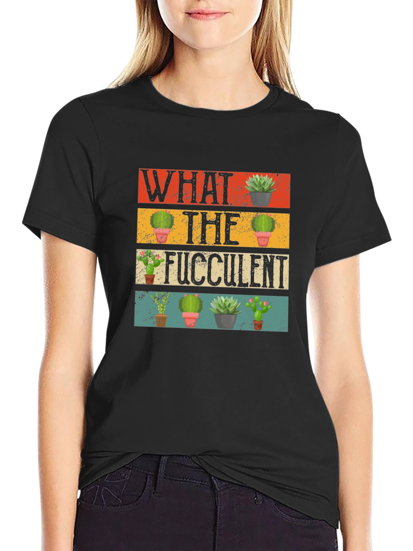 Black What the Fucculent Graphic Tee view 2