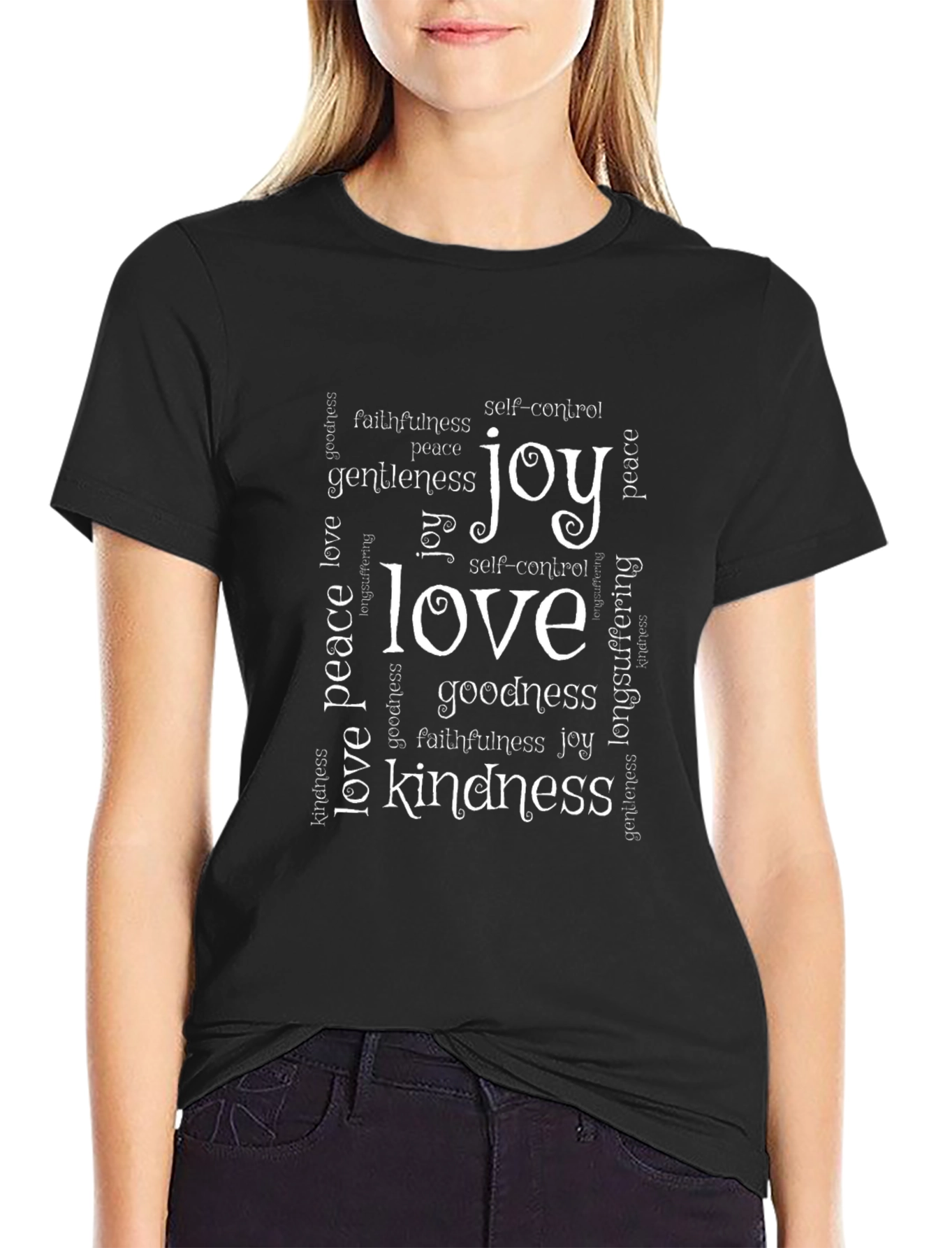 Black Joy Love Kindness Graphic T-Shirt view 2
