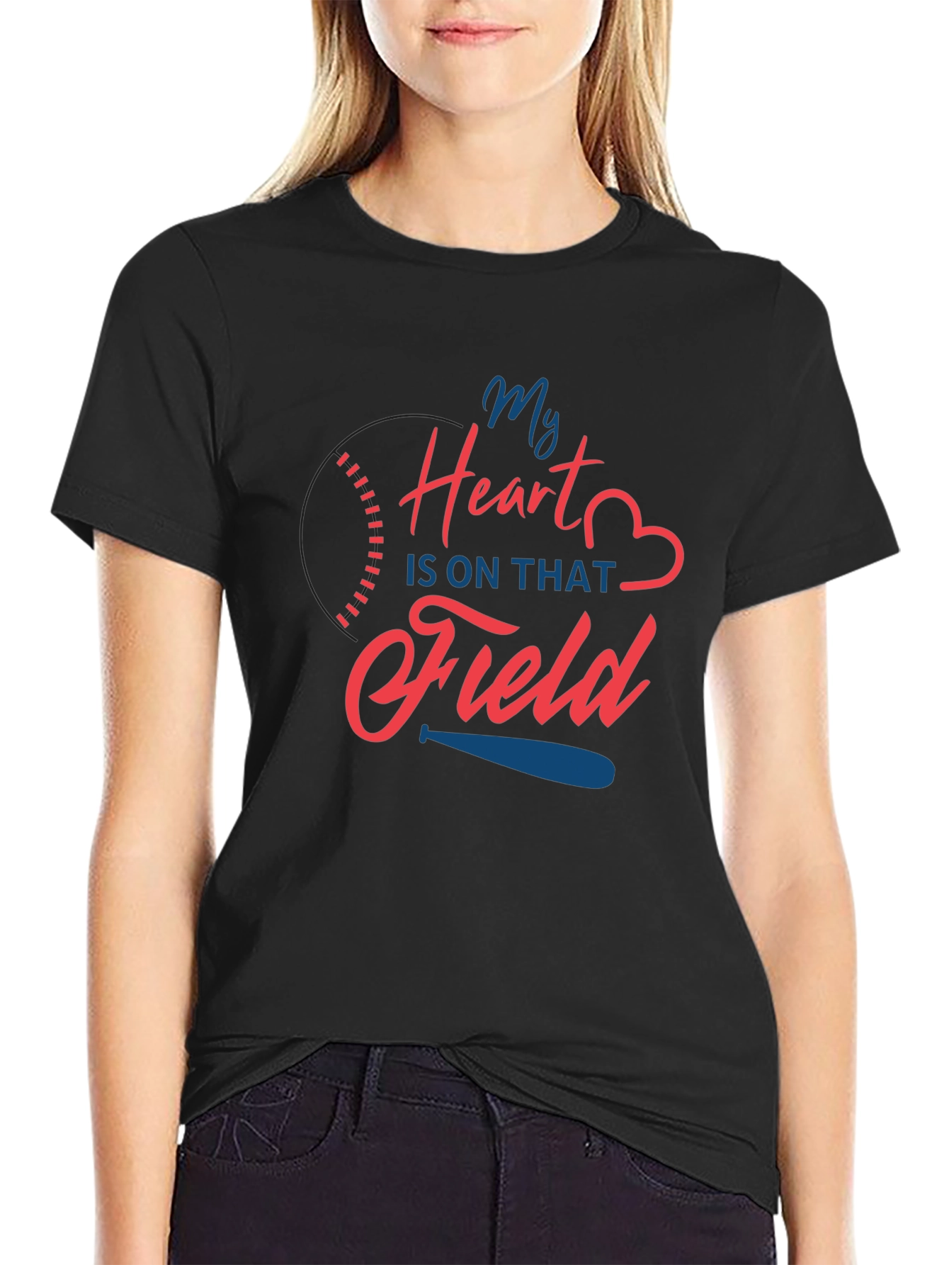 My Heart Is On That Field Baseball T-Shirt - 2