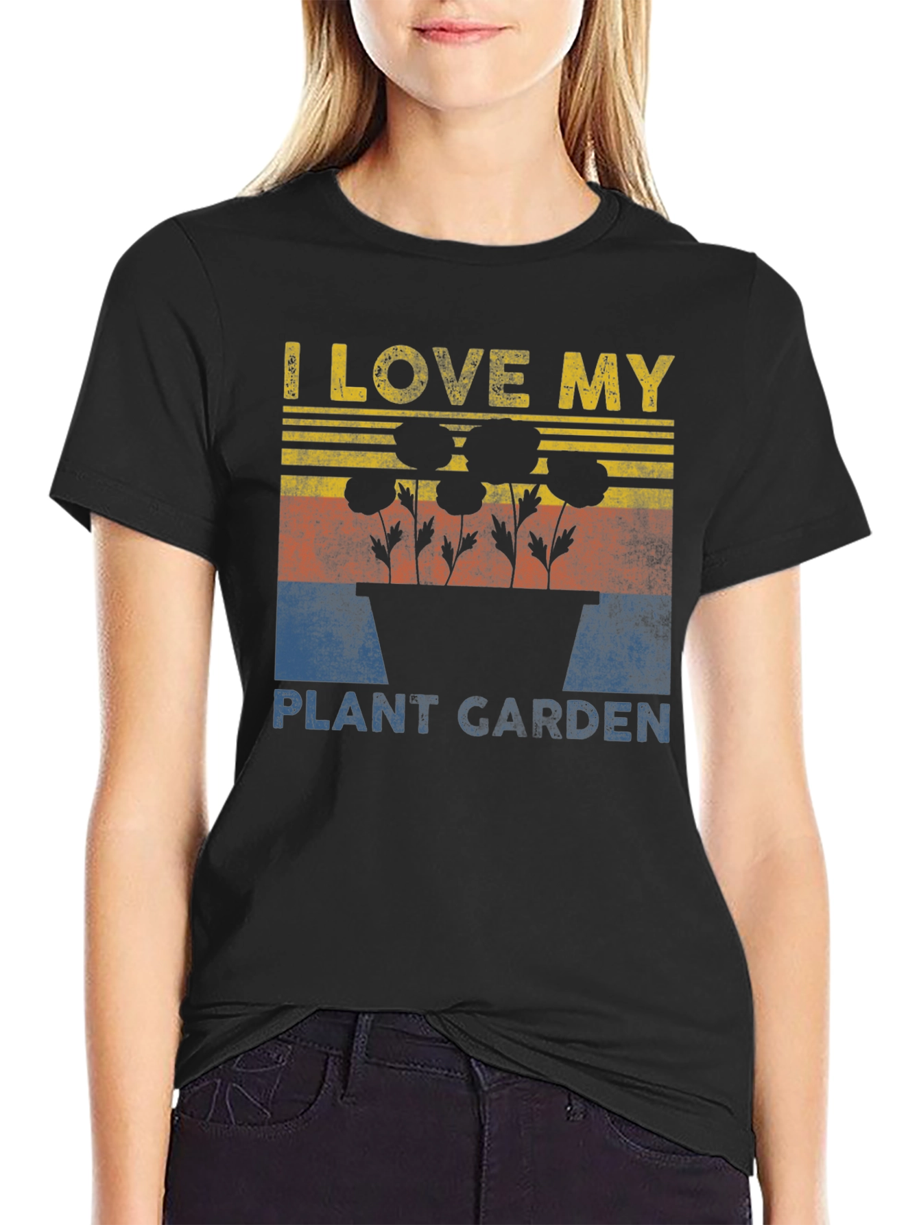 Black I Love My Plant Garden T-Shirt view 2