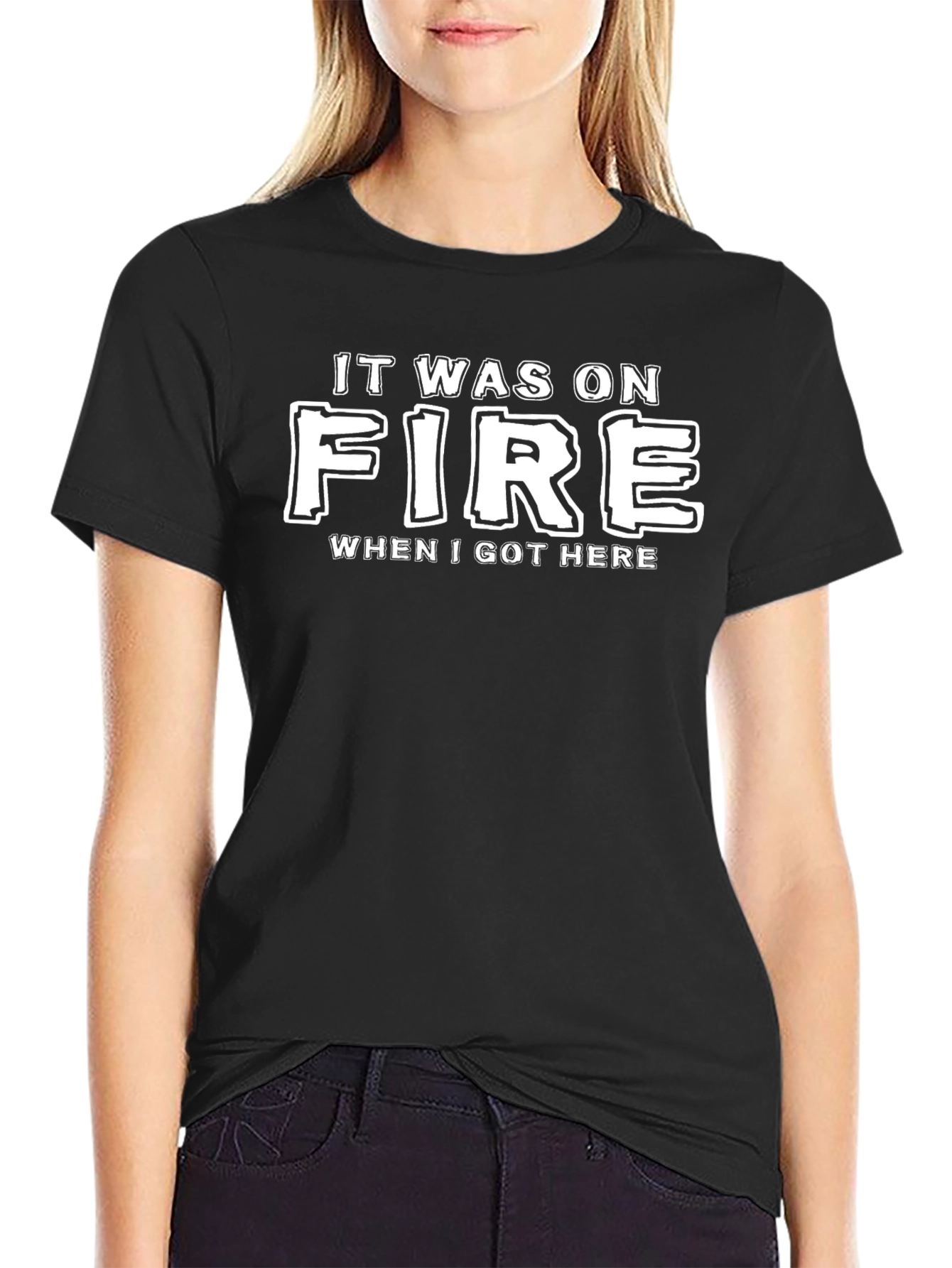 Black It Was On Fire T-Shirt - Novelty Graphic Tee view 2