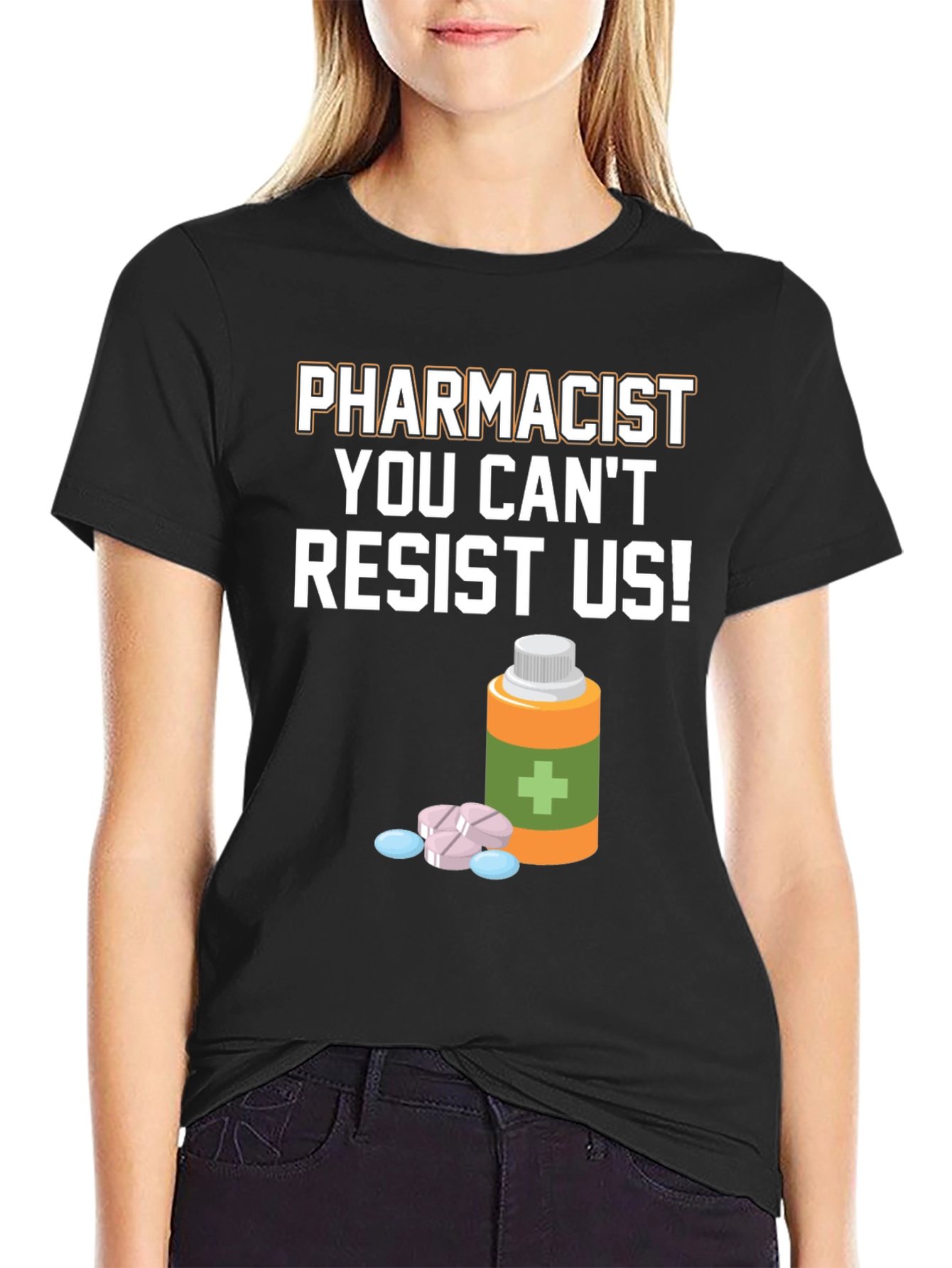 Black Pharmacist Resist Us T-Shirt - Novelty Pharmacy Tee view 2