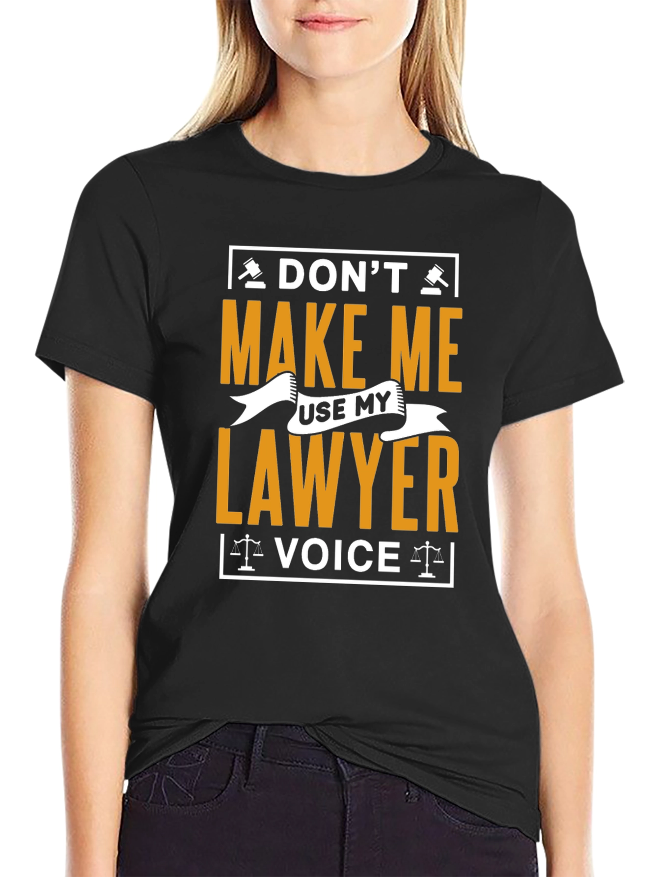 Black Don't Make Me Use My Lawyer Voice T-Shirt view 2