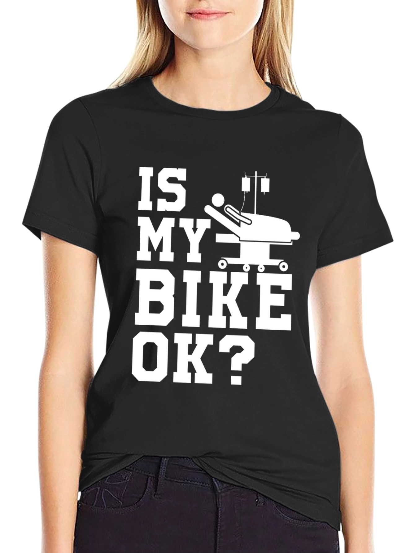Black Is My Bike OK? Graphic Tee view 2