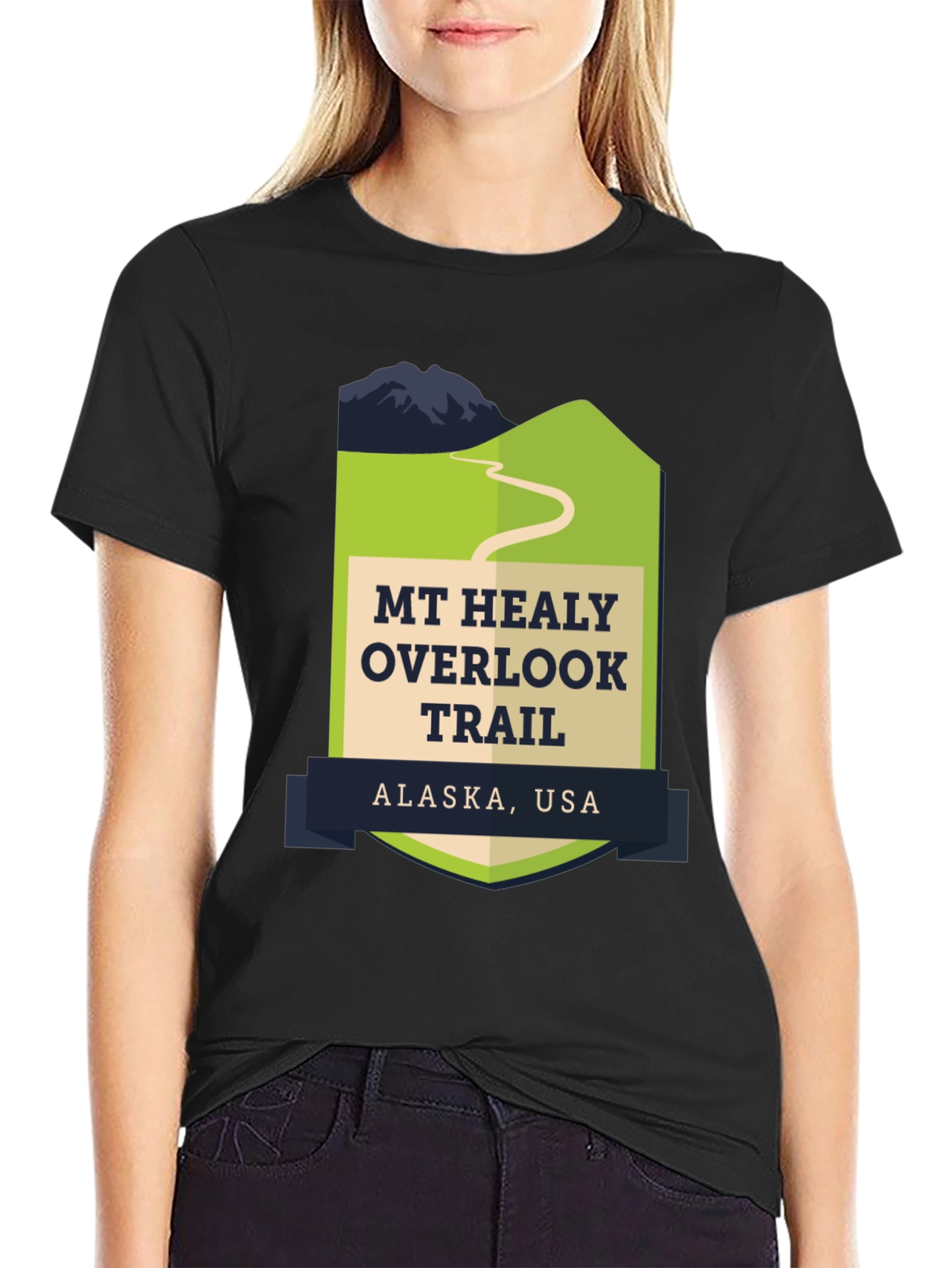 Black Mt. Healy Overlook Trail Alaska T-Shirt view 2