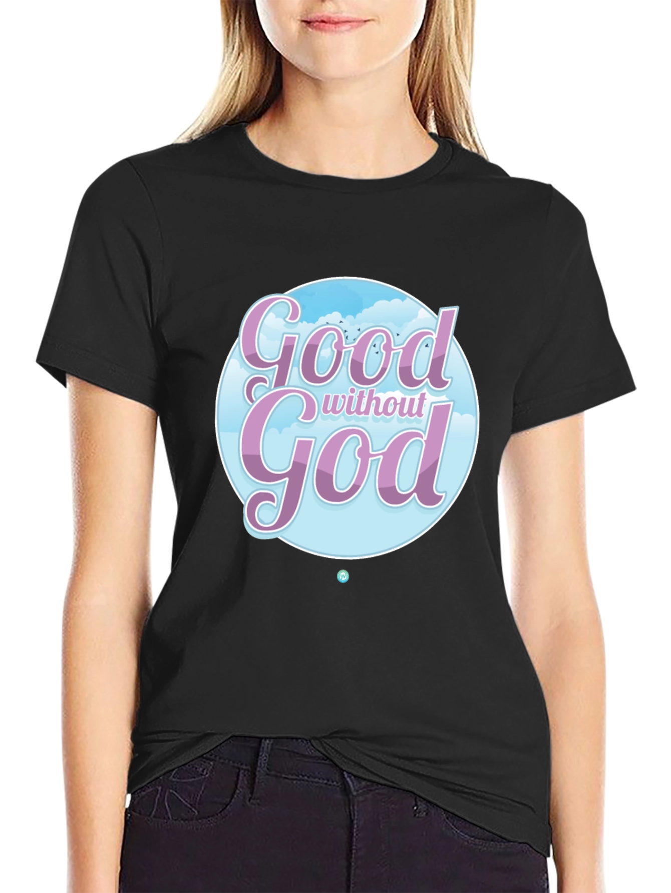 Black Good Without God Graphic T-Shirt view 2
