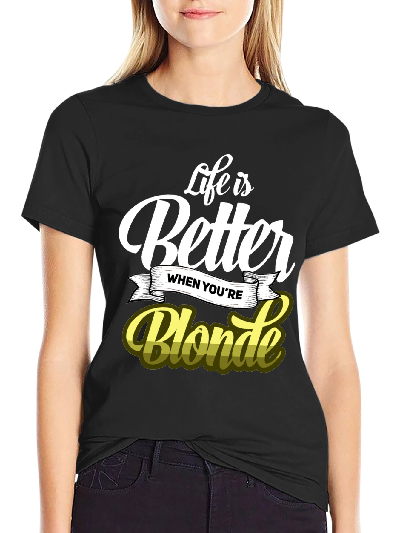 Black Life is Better When You're Blonde T-Shirt view 2