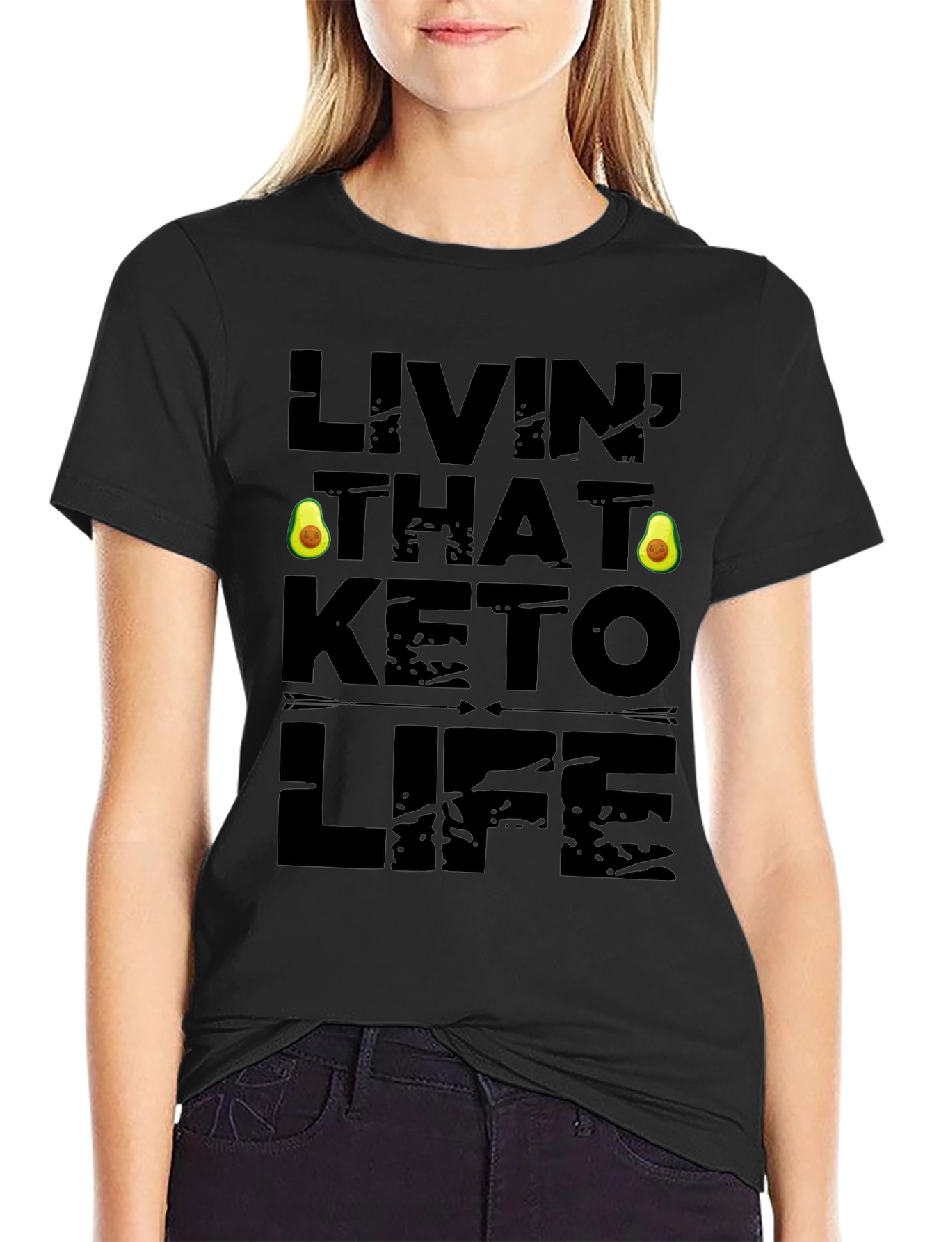 Livin' That Keto Life Black Graphic Tee - 2