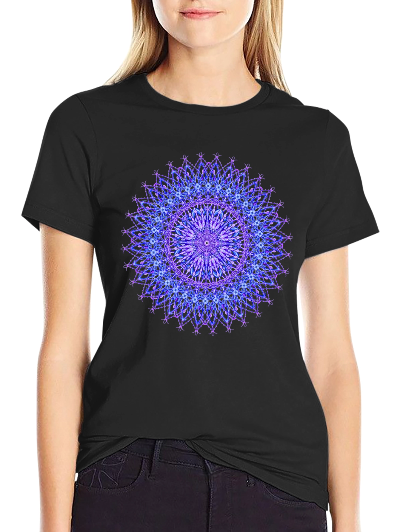 Black Mandala Graphic Tee view 2