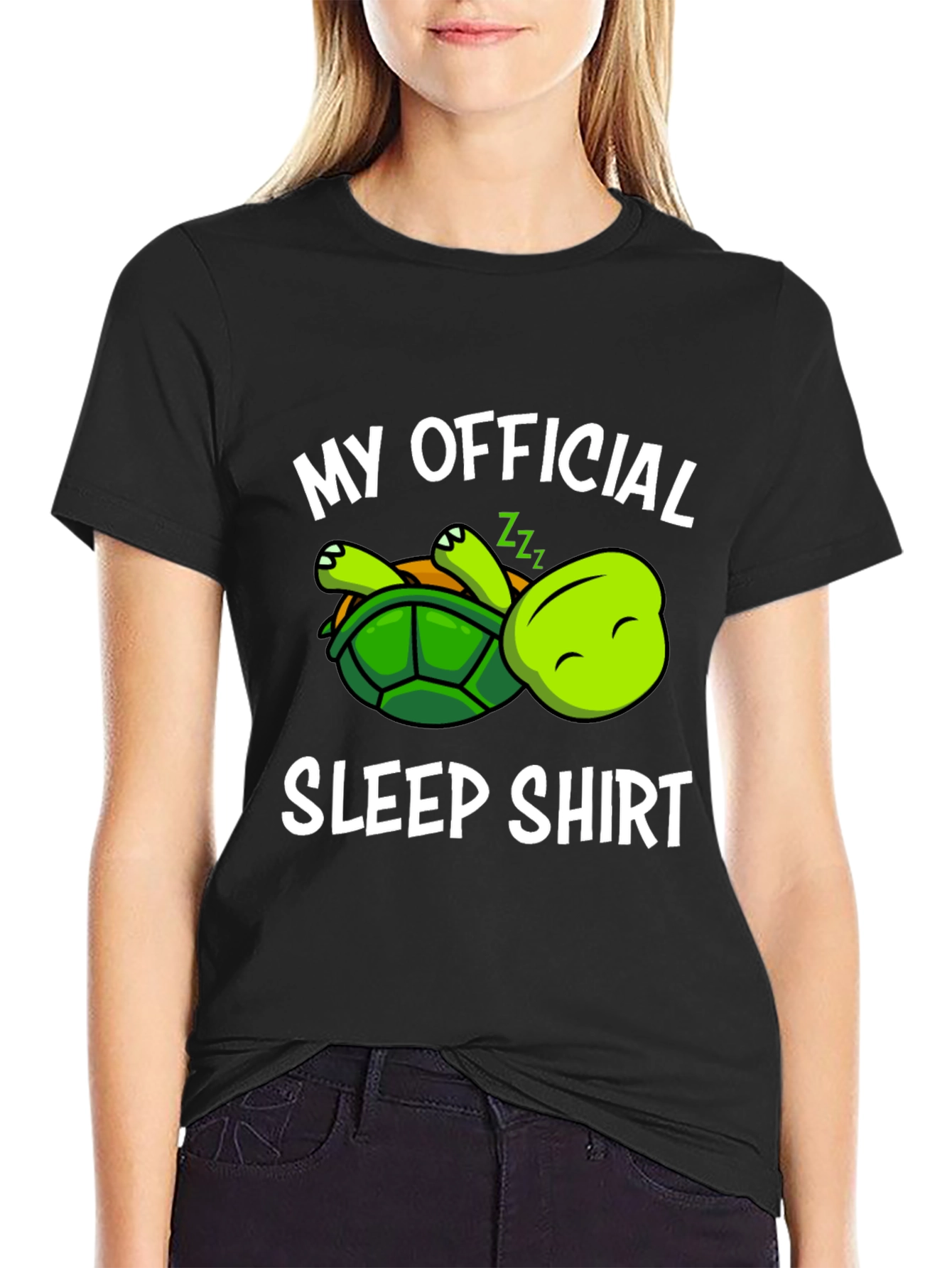 Black Turtle Sleep Shirt - Soft Cotton view 2