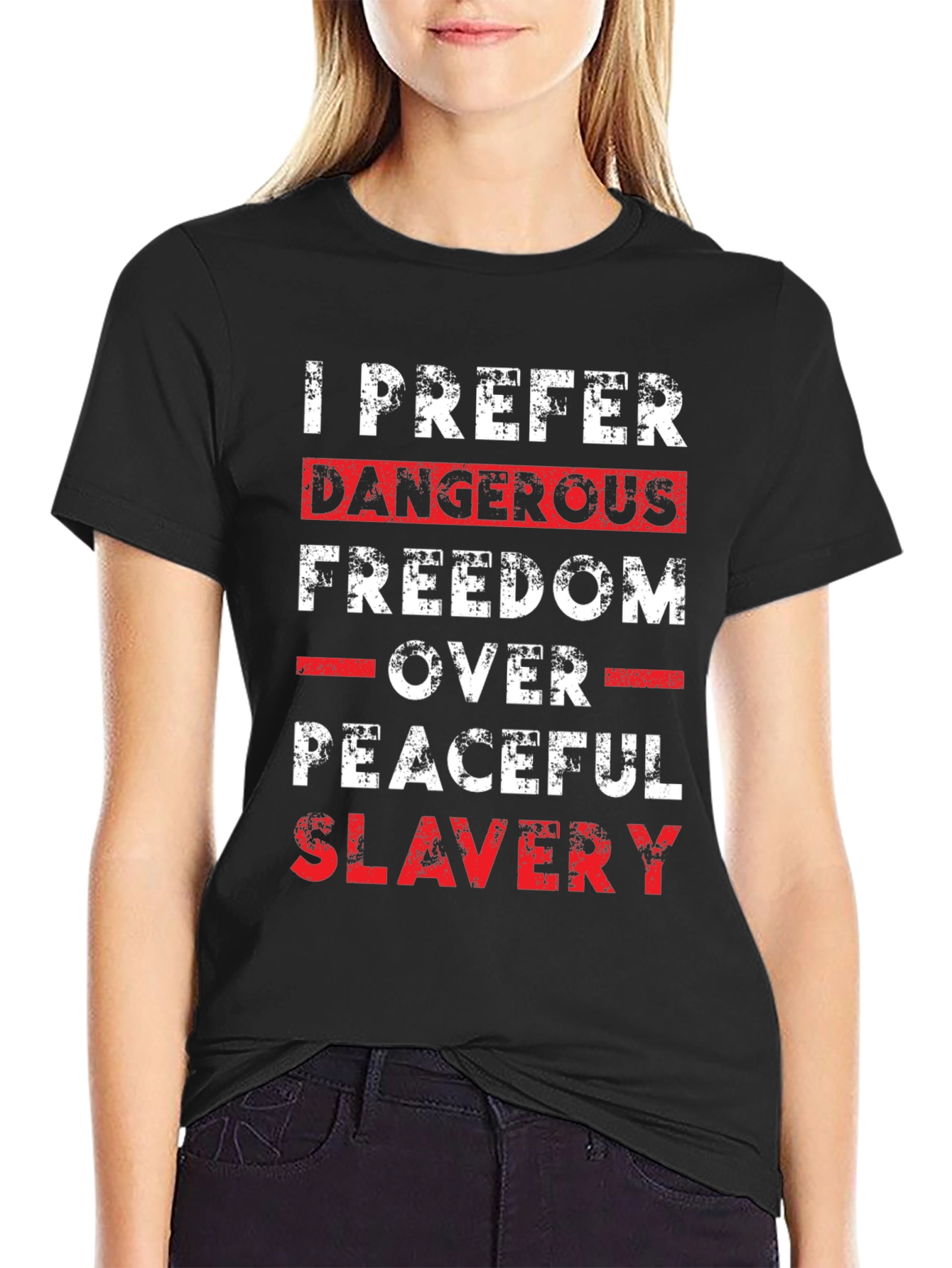 Black Dangerous Freedom Graphic Tee view 2