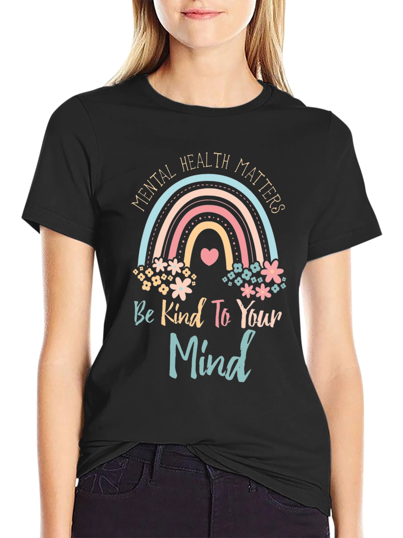 Black Mental Health Matters Graphic Tee - Be Kind to Your Mind view 2