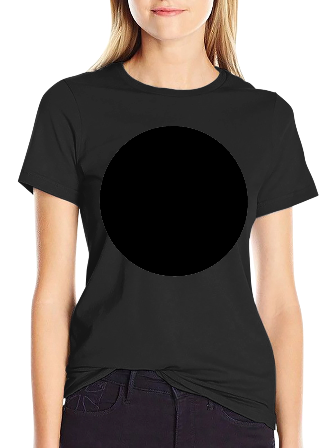 Black Men's Black Casual T-Shirt view 2