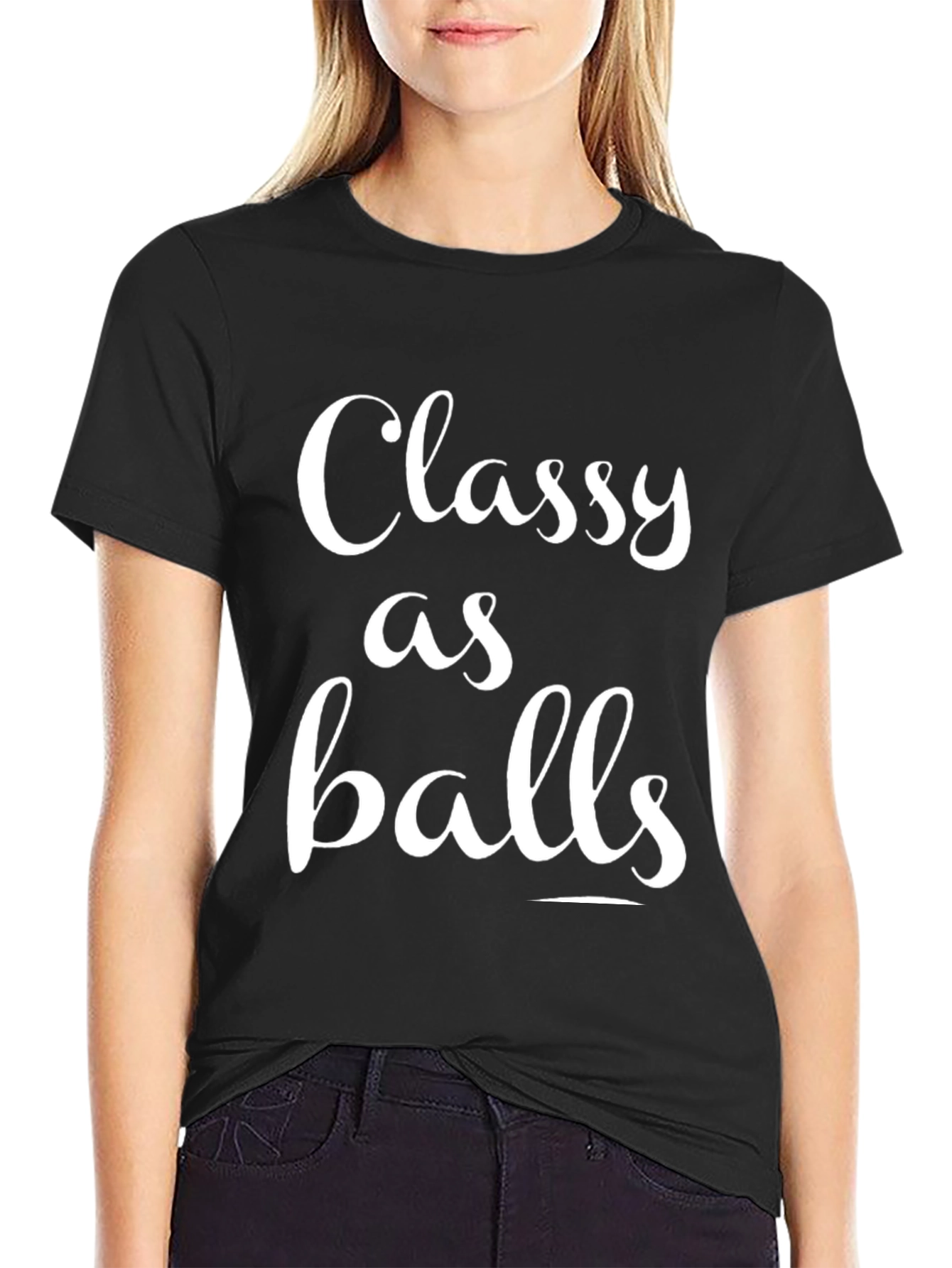 Black Classy as Balls Graphic Tee view 2