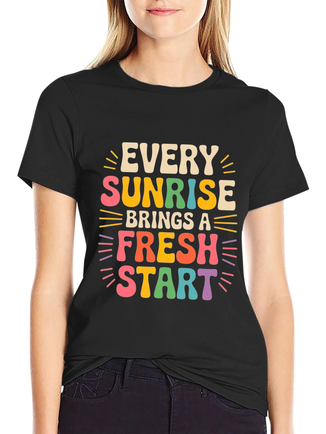 Black Sunrise Fresh Start Graphic Tee view 2
