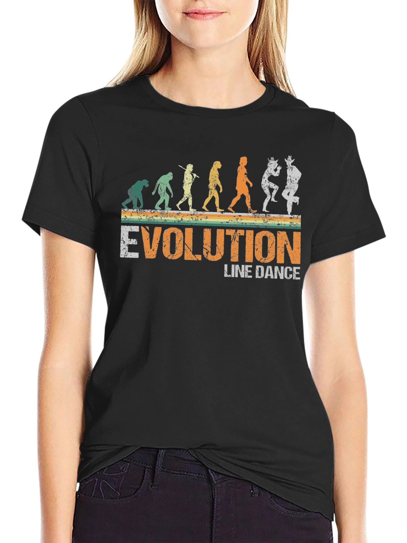 Evolution of Line Dance Black T-Shirt - 2