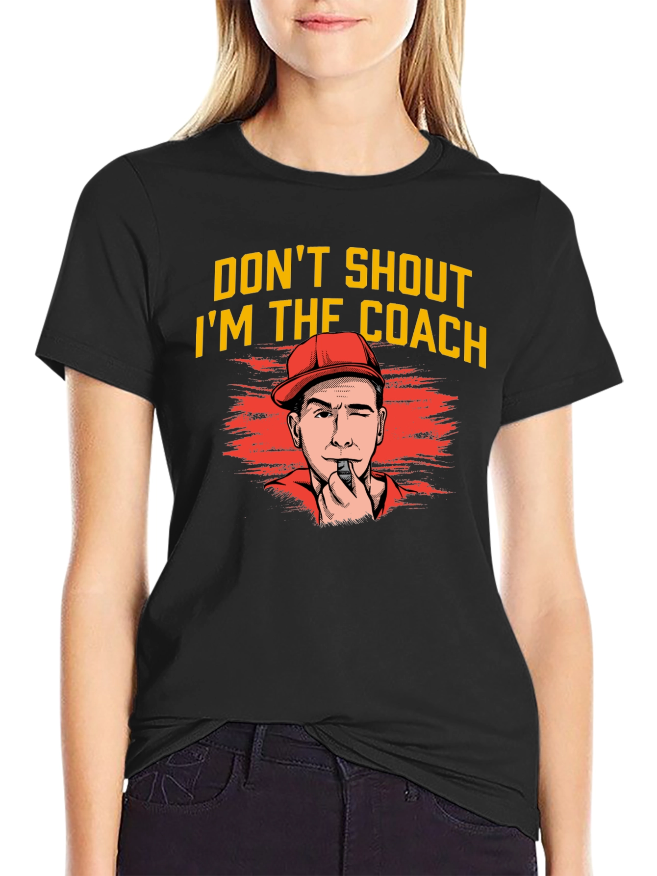 Black Don't Shout I'm The Coach T-Shirt view 2