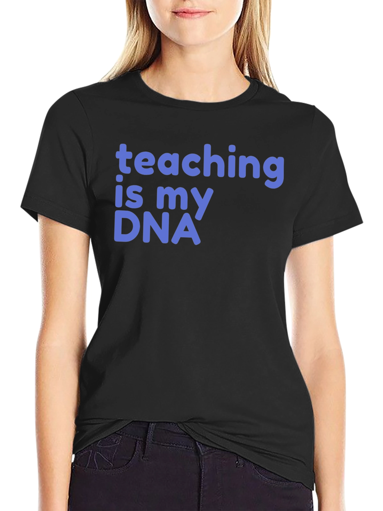 Black Teaching is My DNA Graphic T-Shirt view 2