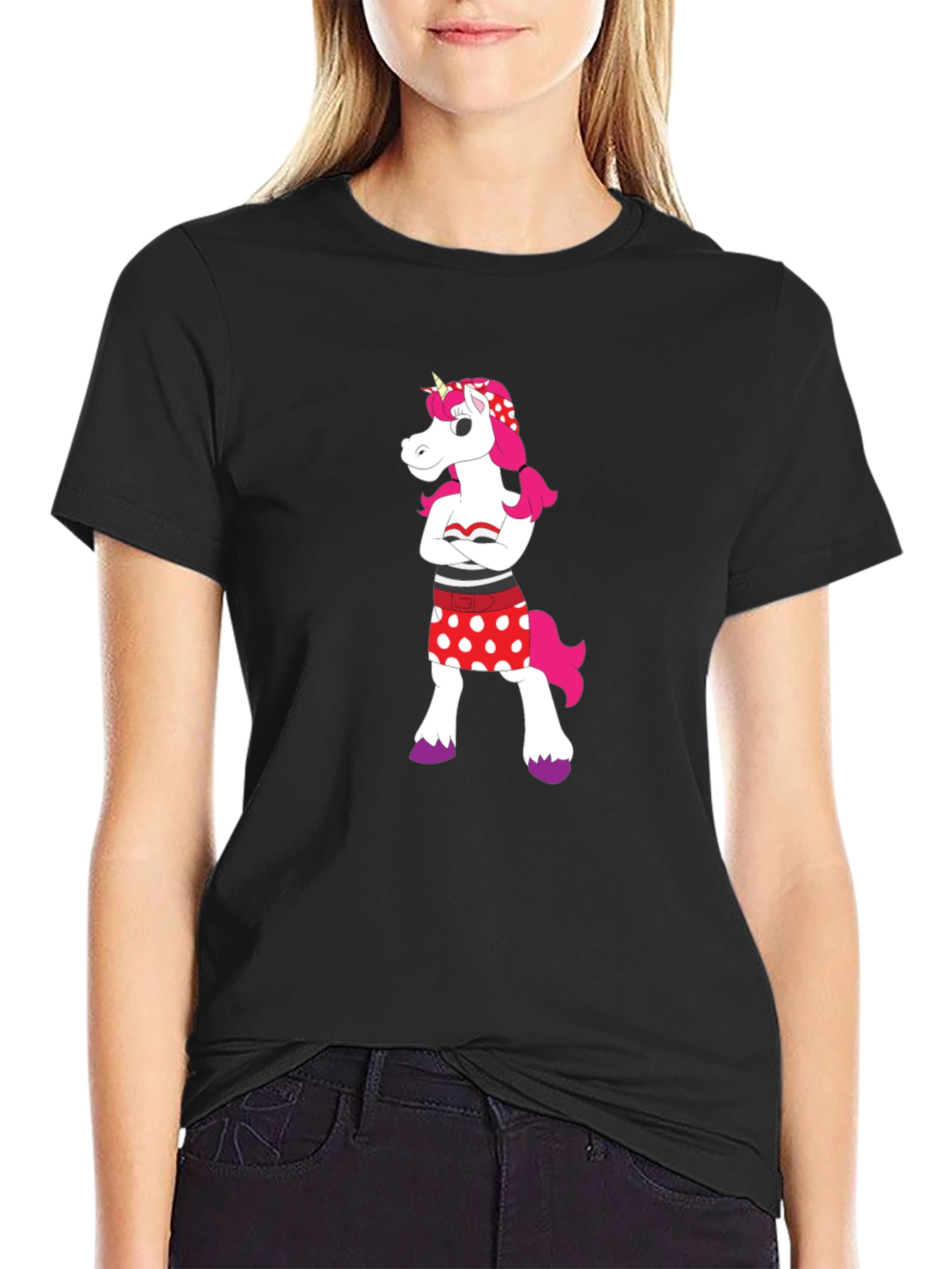 Black Unicorn Graphic Tee - Cool, Stylish, Unique view 2