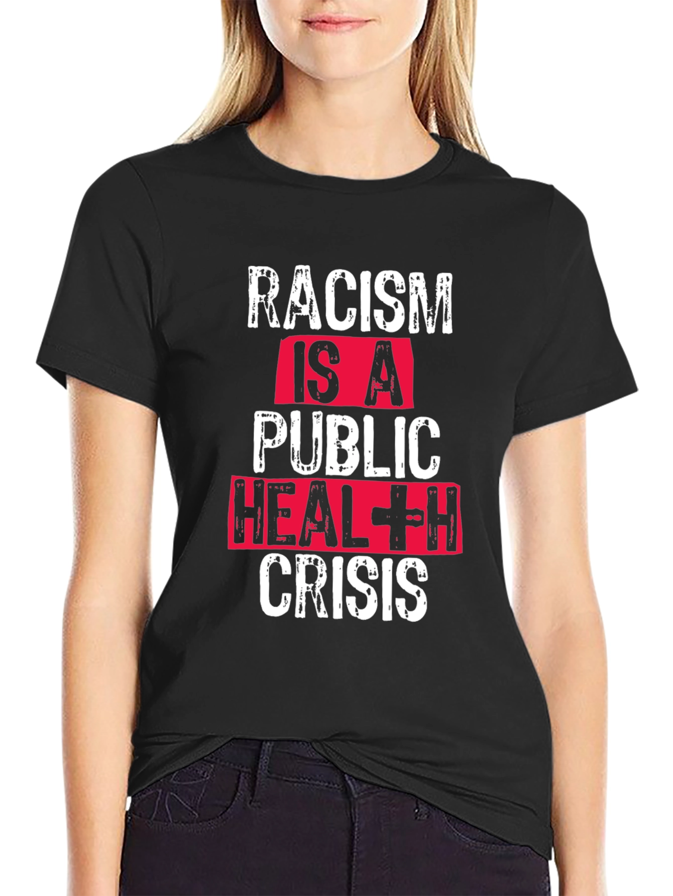 Black Racism is a Public Health Crisis T-Shirt view 2